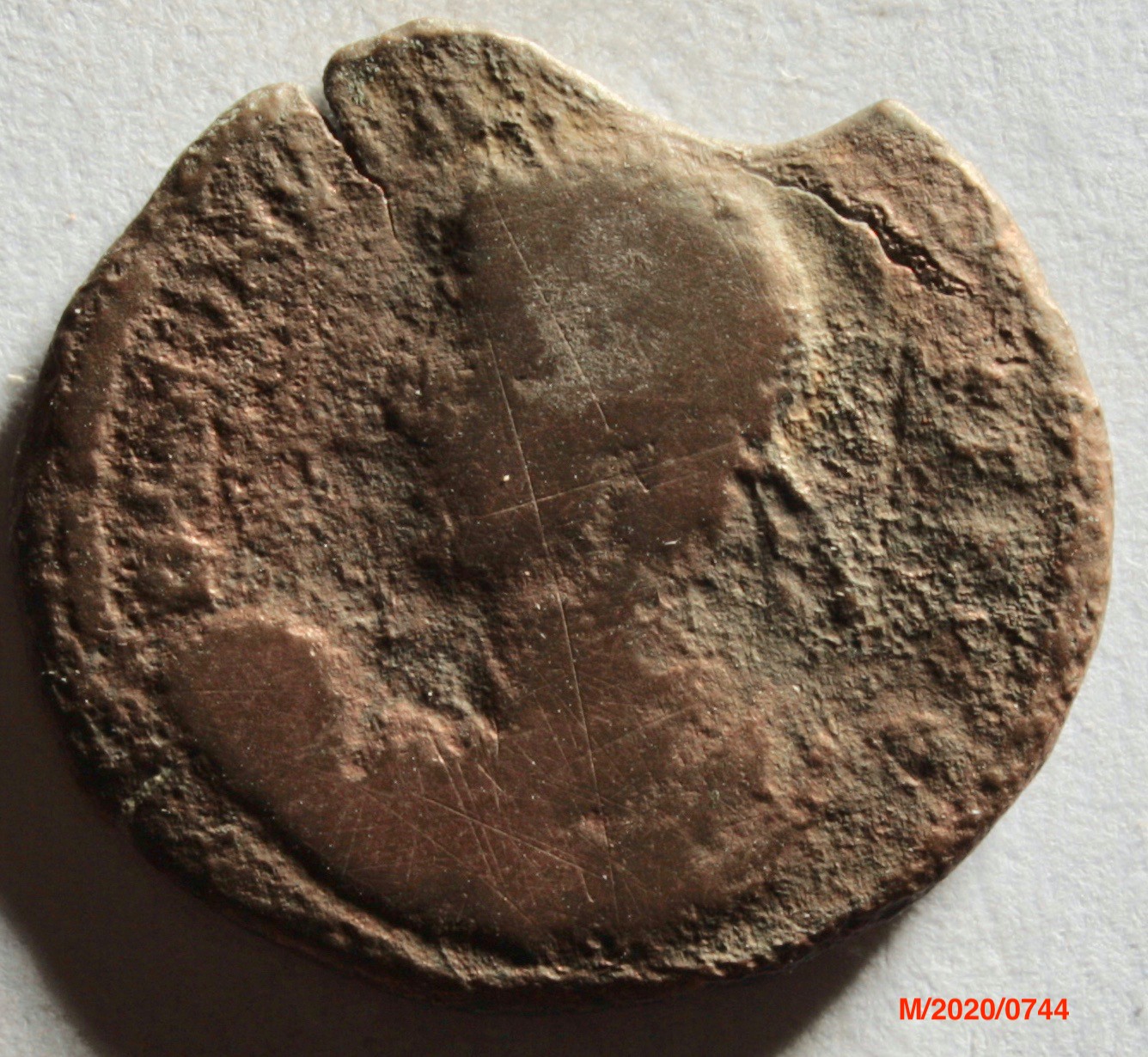 Römische Münze, Nominal Maiorina, Prägeherr Constans, Prägeort nicht bestimmbar, Original (Museumsgesellschaft Bad Dürkheim e.V. CC BY-NC-SA)