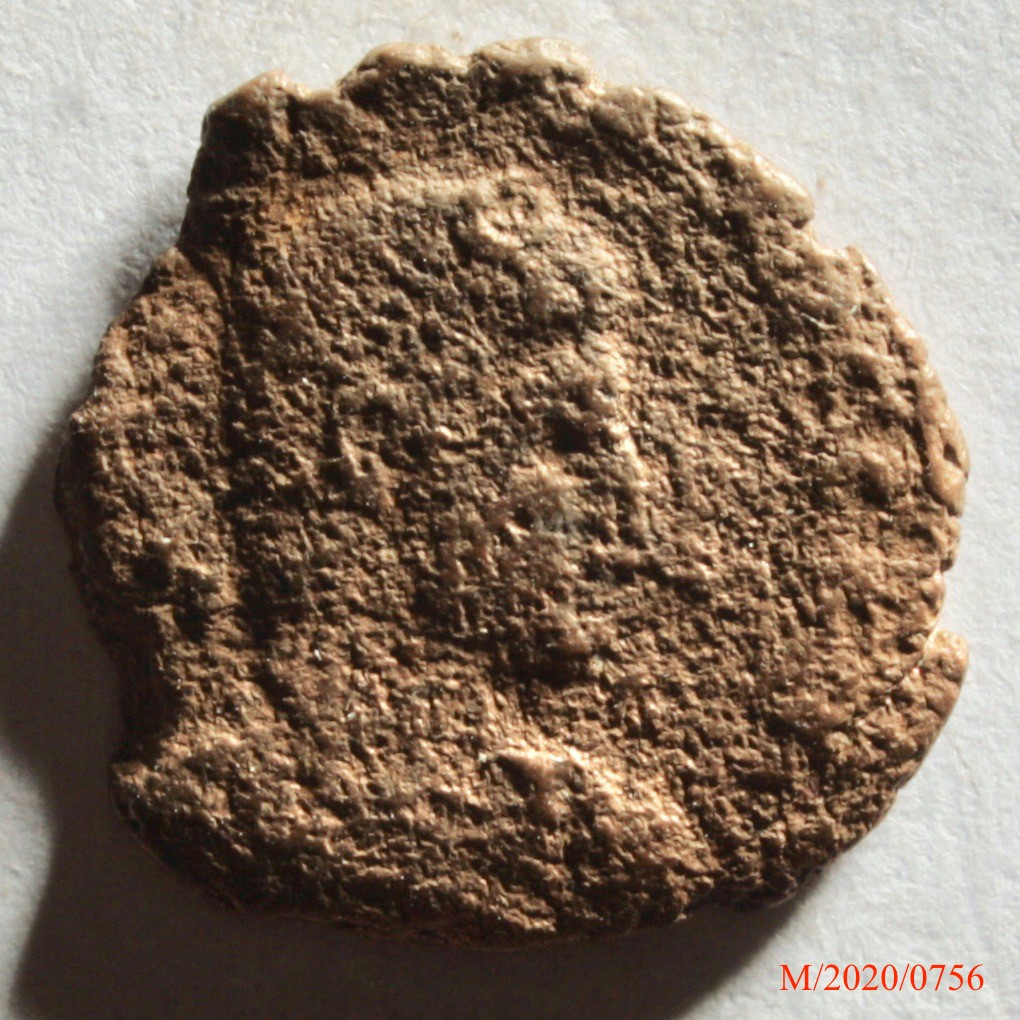 Römische Münze, Nominal Centenionalis, Prägeherr Gratian, Prägeort Arles, Original (Museumsgesellschaft Bad Dürkheim e.V. CC BY-NC-SA)