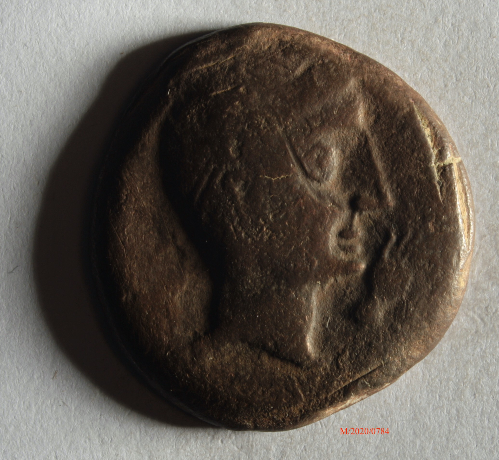 Römische Münze, Nominal As, Prägeherr unbekannt, Prägeort Castulo, Original (Museumsgesellschaft Bad Dürkheim e.V. CC BY-NC-SA)