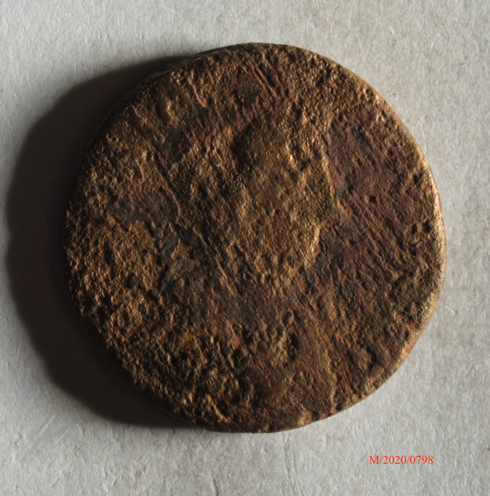 Römische Münze, Nominal Halbfollis, Prägeherr Anastasius I. , Prägeort Nikomedia, Original (Museumsgesellschaft Bad Dürkheim e.V. CC BY-NC-SA)