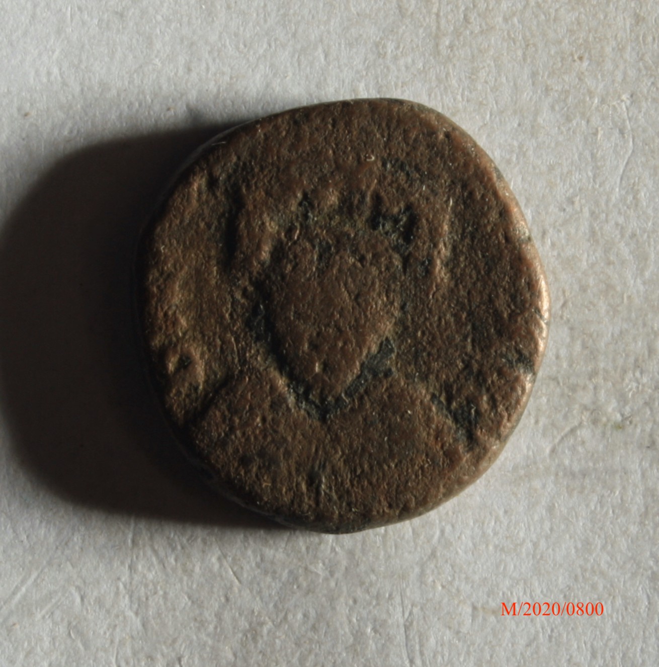 Römische Münze, Nominal Dekanummion, Prägeherr Heraclius, Prägeort Karthago, Original (Museumsgesellschaft Bad Dürkheim e.V. CC BY-NC-SA)