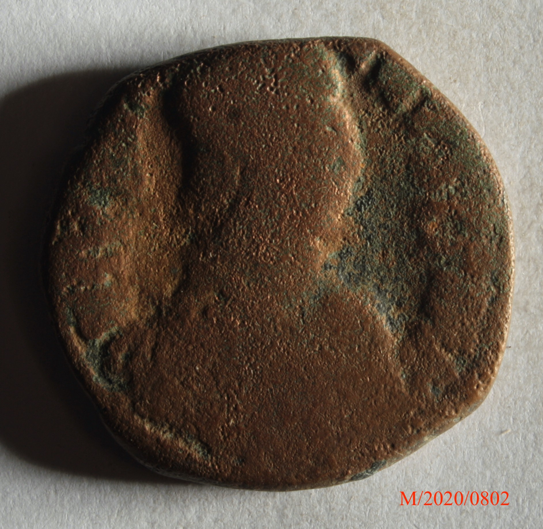 Römische Münze, Nominal Follis, Prägeherr Justinus I., Prägeort Konstantinopel, Original (Museumsgesellschaft Bad Dürkheim e.V. CC BY-NC-SA)