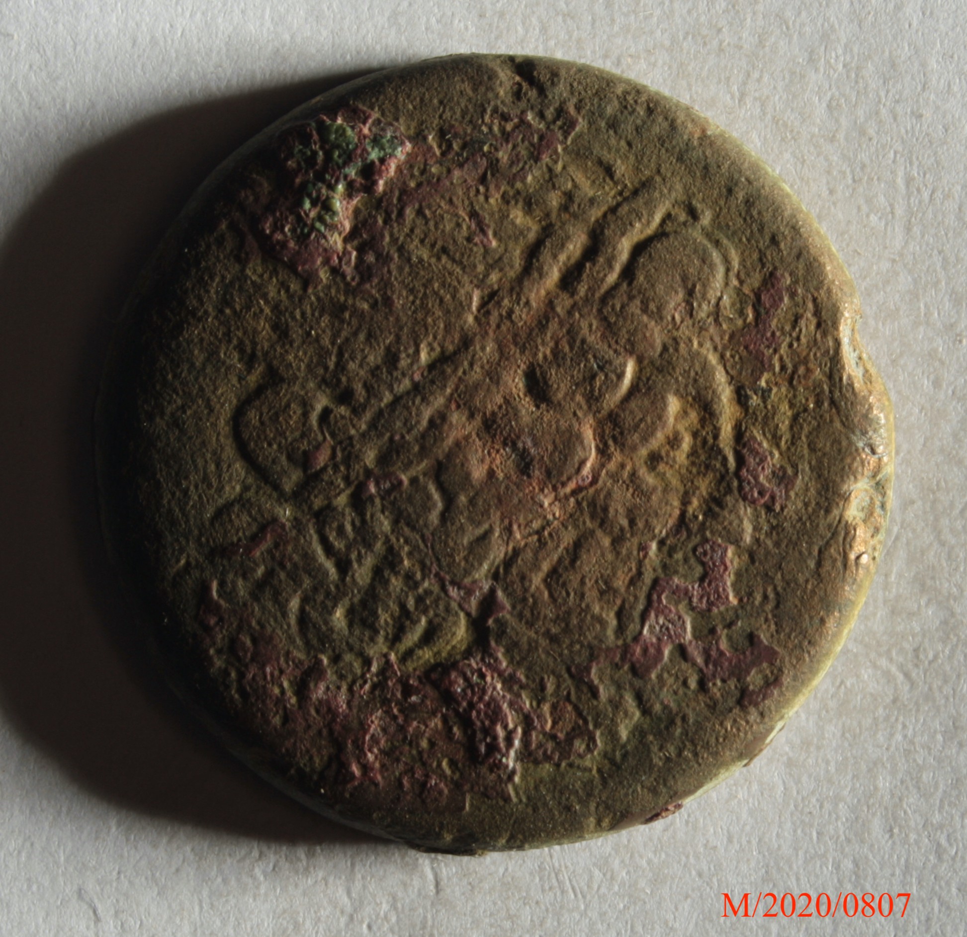 Römische Münze, Nominal Pentobolon, Prägeherr Ptolemaios III., Prägeort Ägypten, Original (Museumsgesellschaft Bad Dürkheim e.V. CC BY-NC-SA)