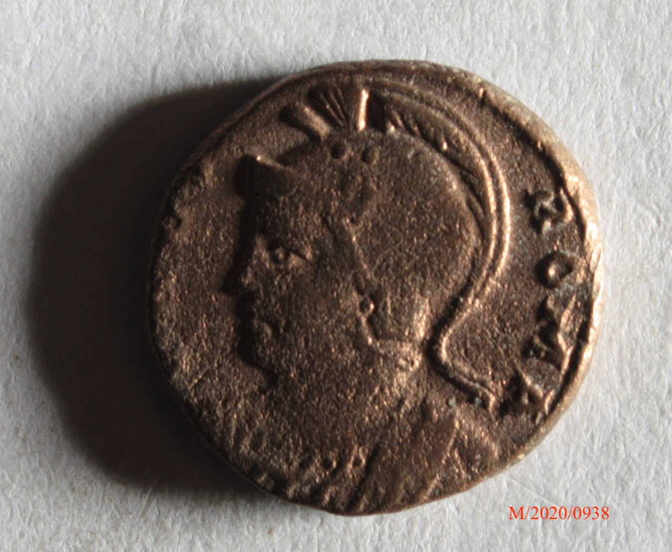 Römische Münze, Nominal Follis, Prägeherr Constantinus I., Prägeort Rom, Original (Museumsgesellschaft Bad Dürkheim e.V. CC BY-NC-SA)