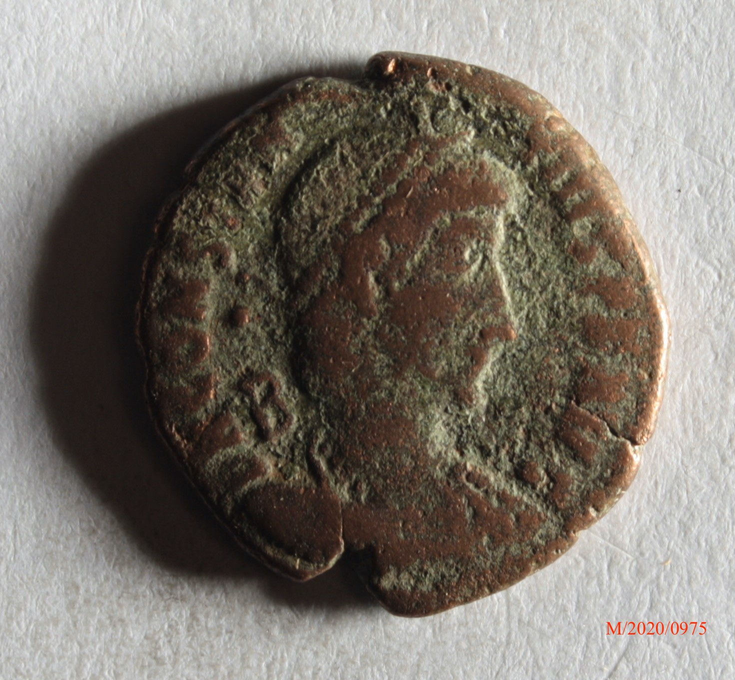 Römische Münze, Nominal Maiorina, Prägeherr Constantius II., Prägeort Rom, Original (Museumsgesellschaft Bad Dürkheim e.V. CC BY-NC-SA)