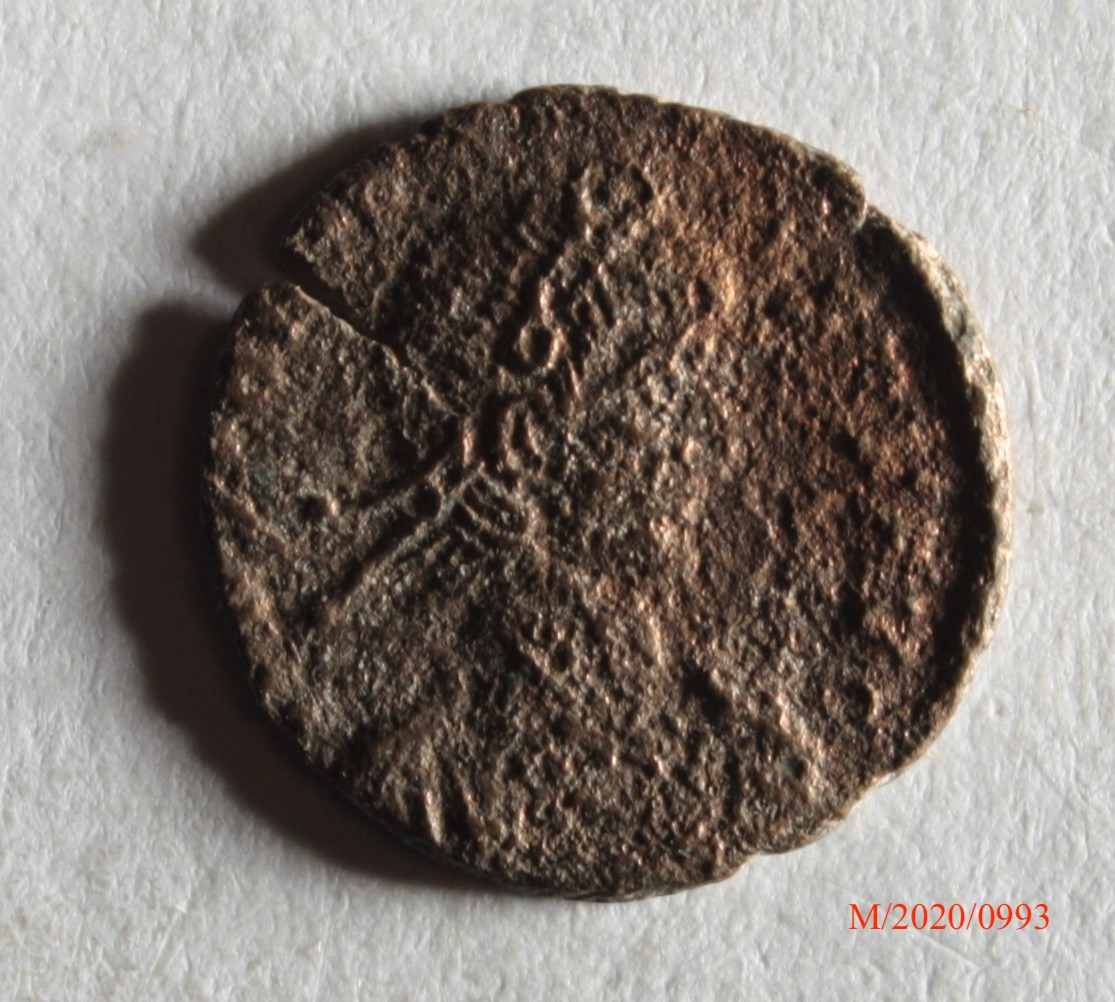 Römische Münze, Nominal Follis, Prägeherr Constantius II., Prägeort Arles, Original (Museumsgesellschaft Bad Dürkheim e.V. CC BY-NC-SA)