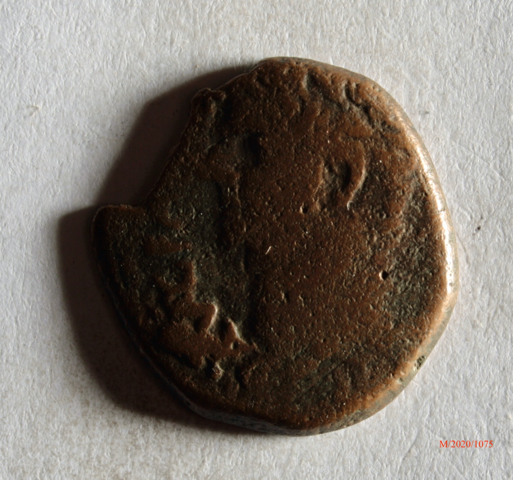 Römische Münze, Nominal As, Prägeherr Claudius I., Prägeort nicht bestimmbar, Original (Museumsgesellschaft Bad Dürkheim e.V. CC BY-NC-SA)