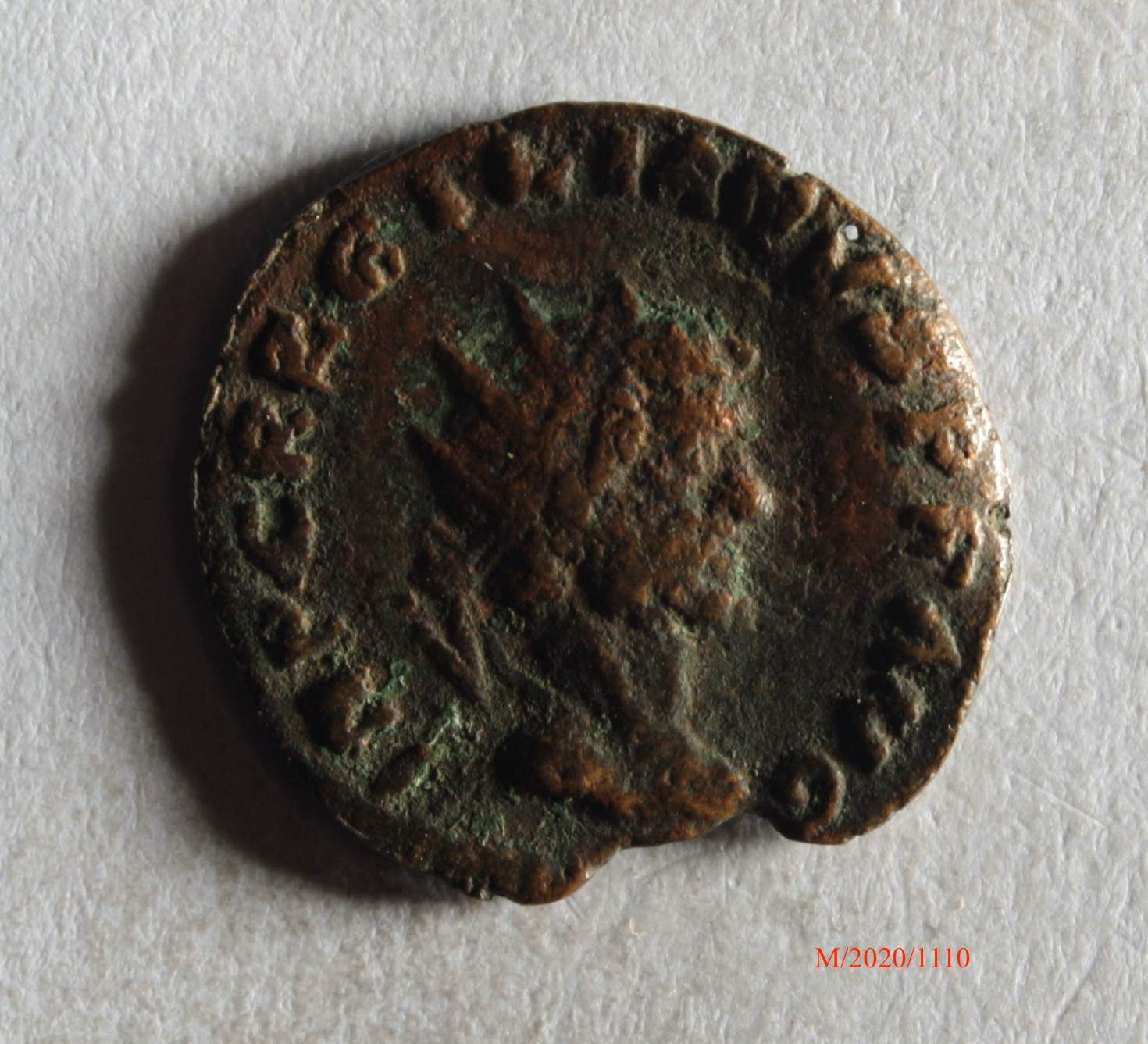 Römische Münze, Nominal Antoninian, Prägeherr Regalianus, Prägeort nicht bestimmbar, Fälschung (Museumsgesellschaft Bad Dürkheim e.V. CC BY-NC-SA)