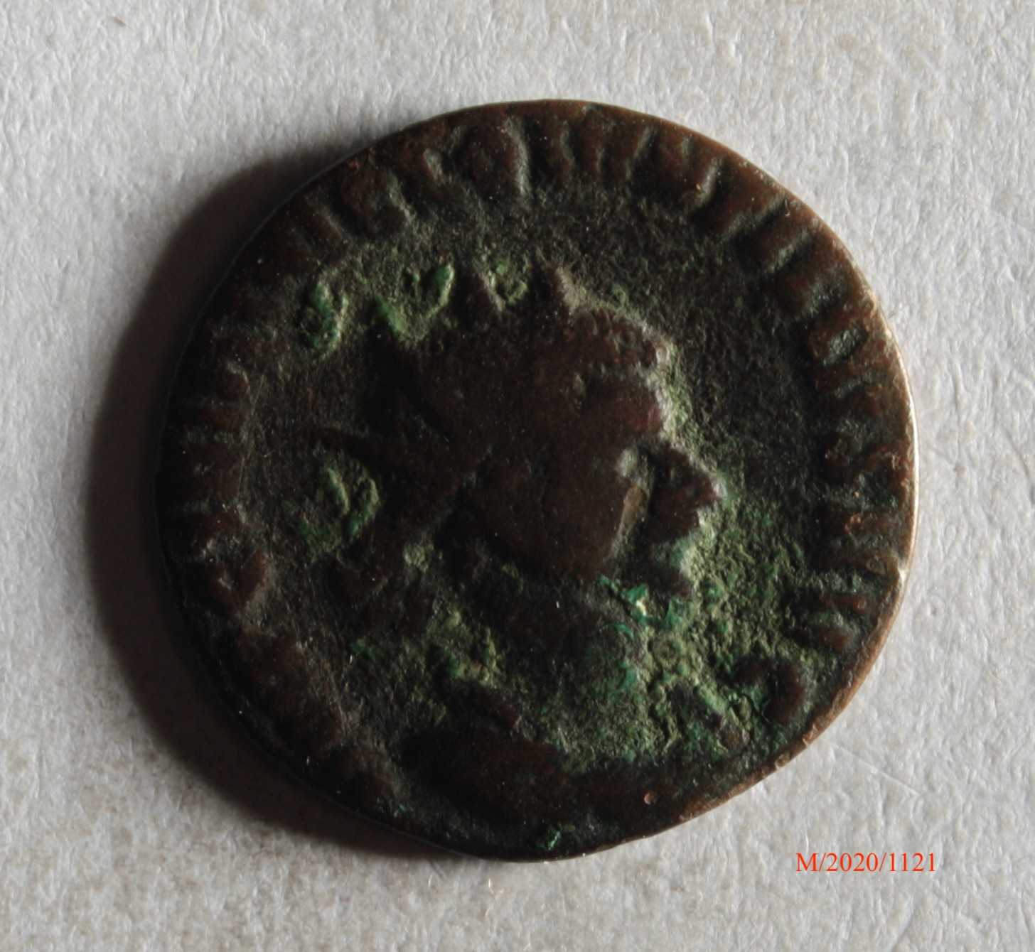 Römische Münze, Nominal Antoninian, Prägeherr Quintillus, Prägeort nicht bestimmbar, Fälschung (Museumsgesellschaft Bad Dürkheim e.V. CC BY-NC-SA)