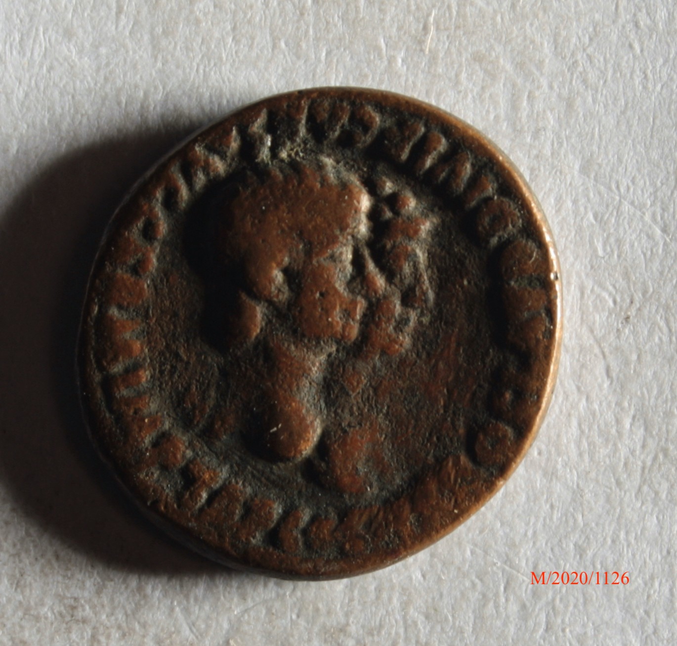 Römische Münze, Nominal Aureus, Prägeherr Nero, Prägeort nicht bestimmbar, Fälschung (Museumsgesellschaft Bad Dürkheim e.V. CC BY-NC-SA)