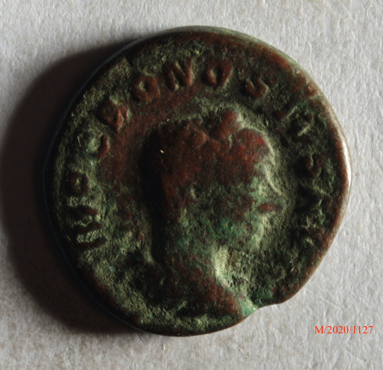 Römische Münze, Nominal Antoninian, Prägeherr Bonosus, Prägeort nicht bestimmbar, Fälschung (Museumsgesellschaft Bad Dürkheim e.V. CC BY-NC-SA)