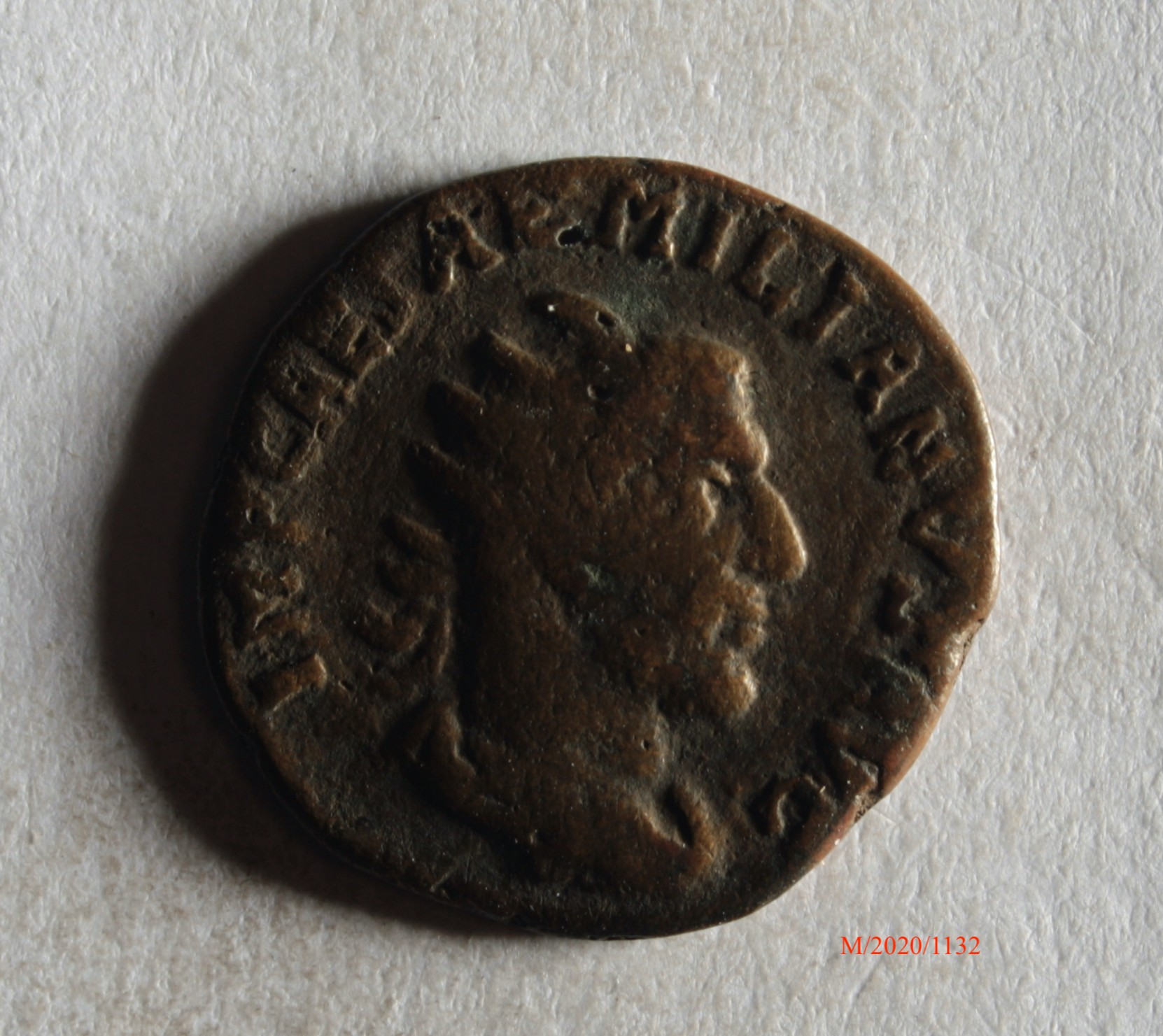 Römische Münze, Nominal Antoninian, Prägeherr Aemilianus, Prägeort nicht bestimmbar, Fälschung (Museumsgesellschaft Bad Dürkheim e.V. CC BY-NC-SA)