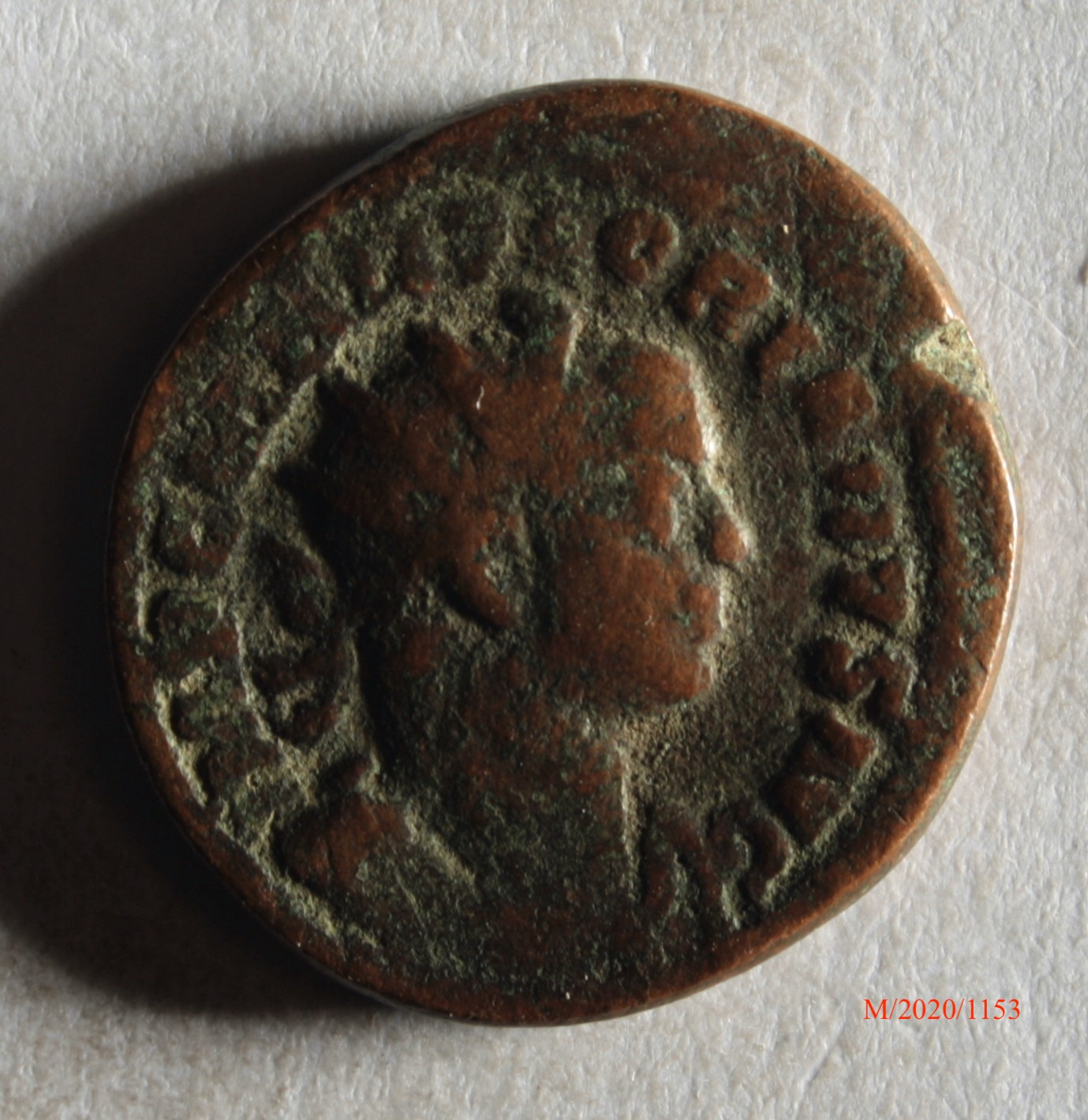 Römische Münze, Nominal Antoninian, Prägeherr Florianus, Prägeort nicht bestimmbar, Fälschung (Museumsgesellschaft Bad Dürkheim e.V. CC BY-NC-SA)