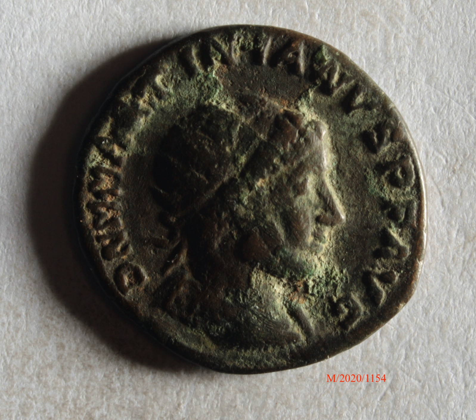 Römische Münze, Nominal Antoninian oder Follis, Prägeherr Martinianus, Prägeort nicht bestimmbar, Fälschung (Museumsgesellschaft Bad Dürkheim e.V. CC BY-NC-SA)