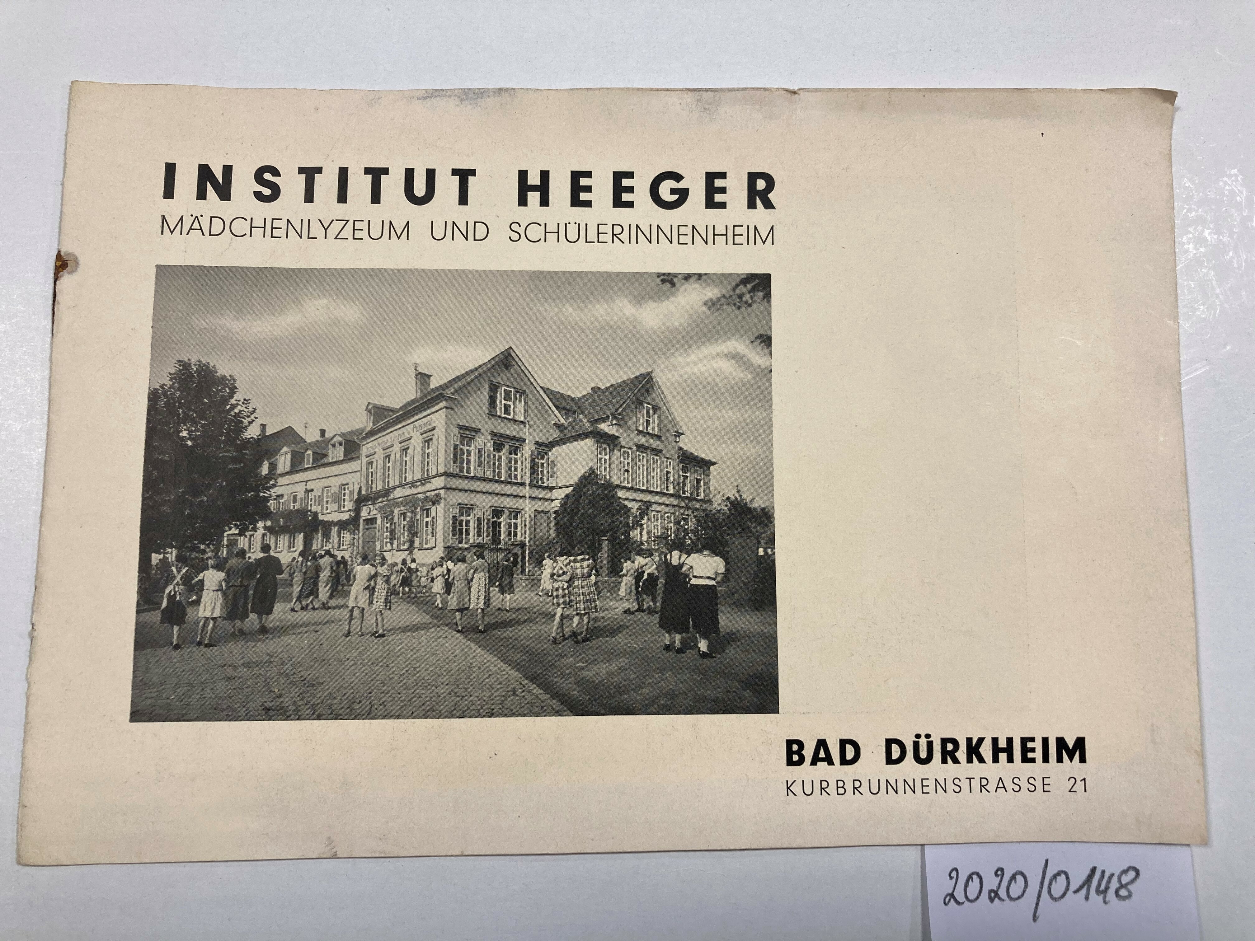 Prospekt Institut Heeger (Stadtmuseum Bad Dürkheim CC BY-NC-SA)