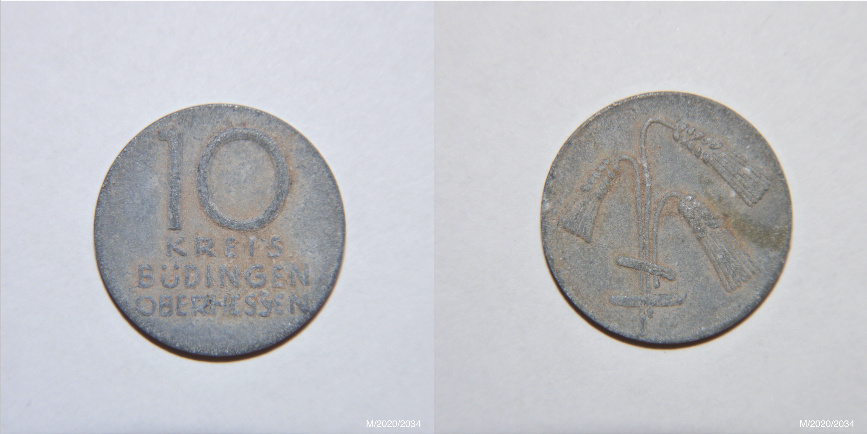 Notgeld um 1917 10 Pfennig Kreis Büdingen (Museumsgesellschaft Bad Dürkheim e.V. CC BY-NC-SA)
