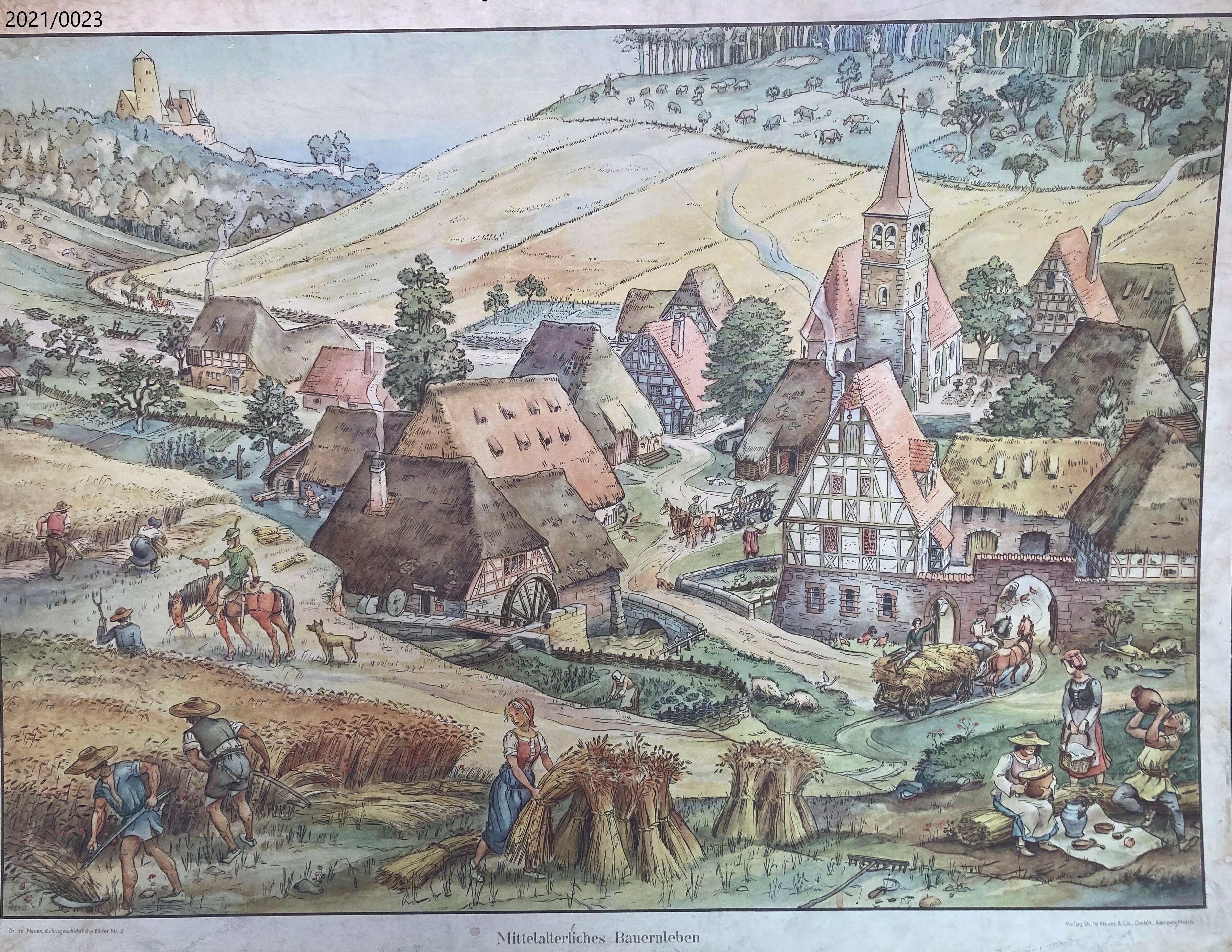 Anschauungsbild Mittelalterliches Bauernleben (Stadtmuseum Bad Dürkheim im Kulturzentrum Haus Catoir CC BY-NC-SA)