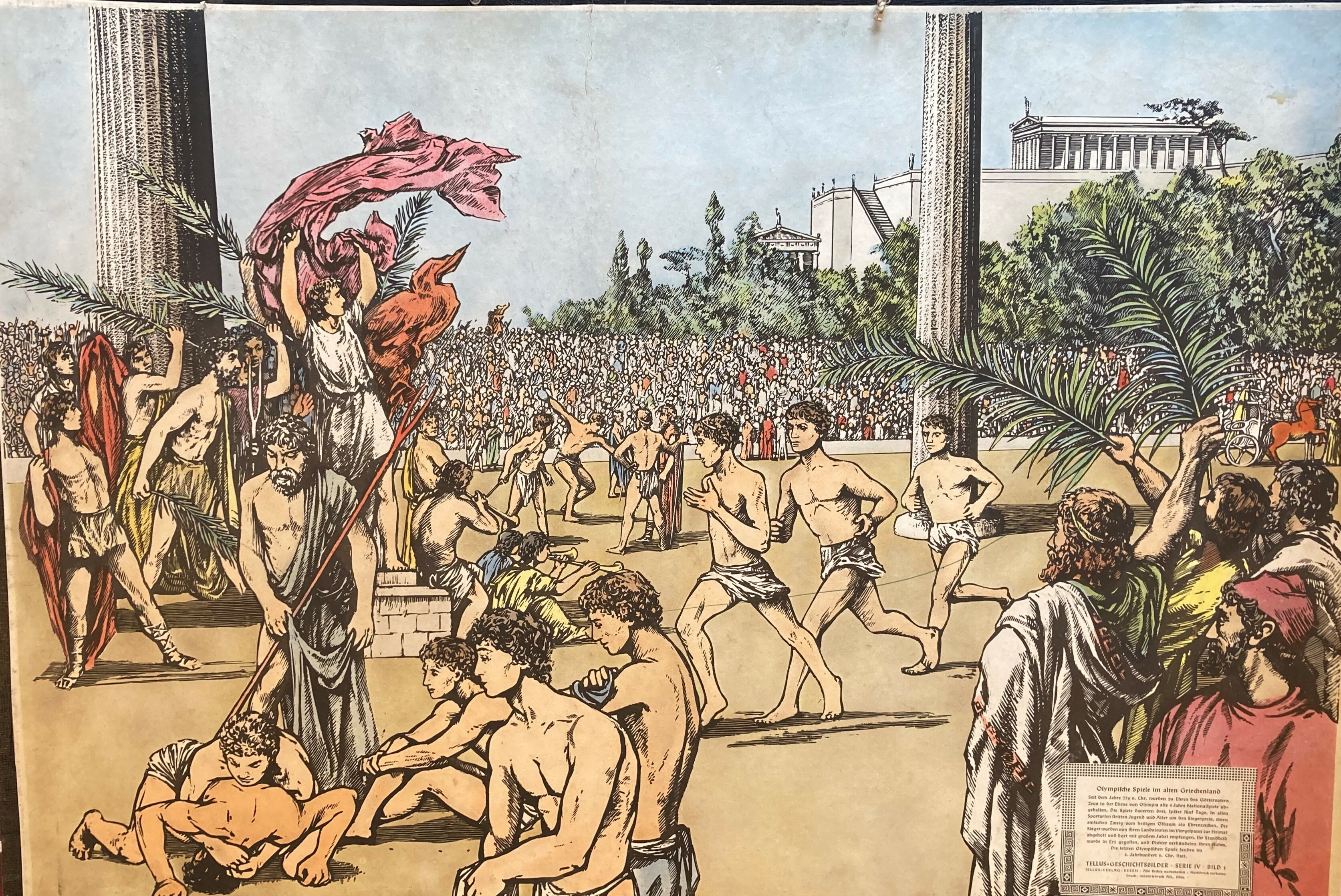 Anschauungsbild Olympische Spiele im alten Griechenland (Stadtmuseum Bad Dürkheim im Kulturzentrum Haus Catoir CC BY-NC-SA)