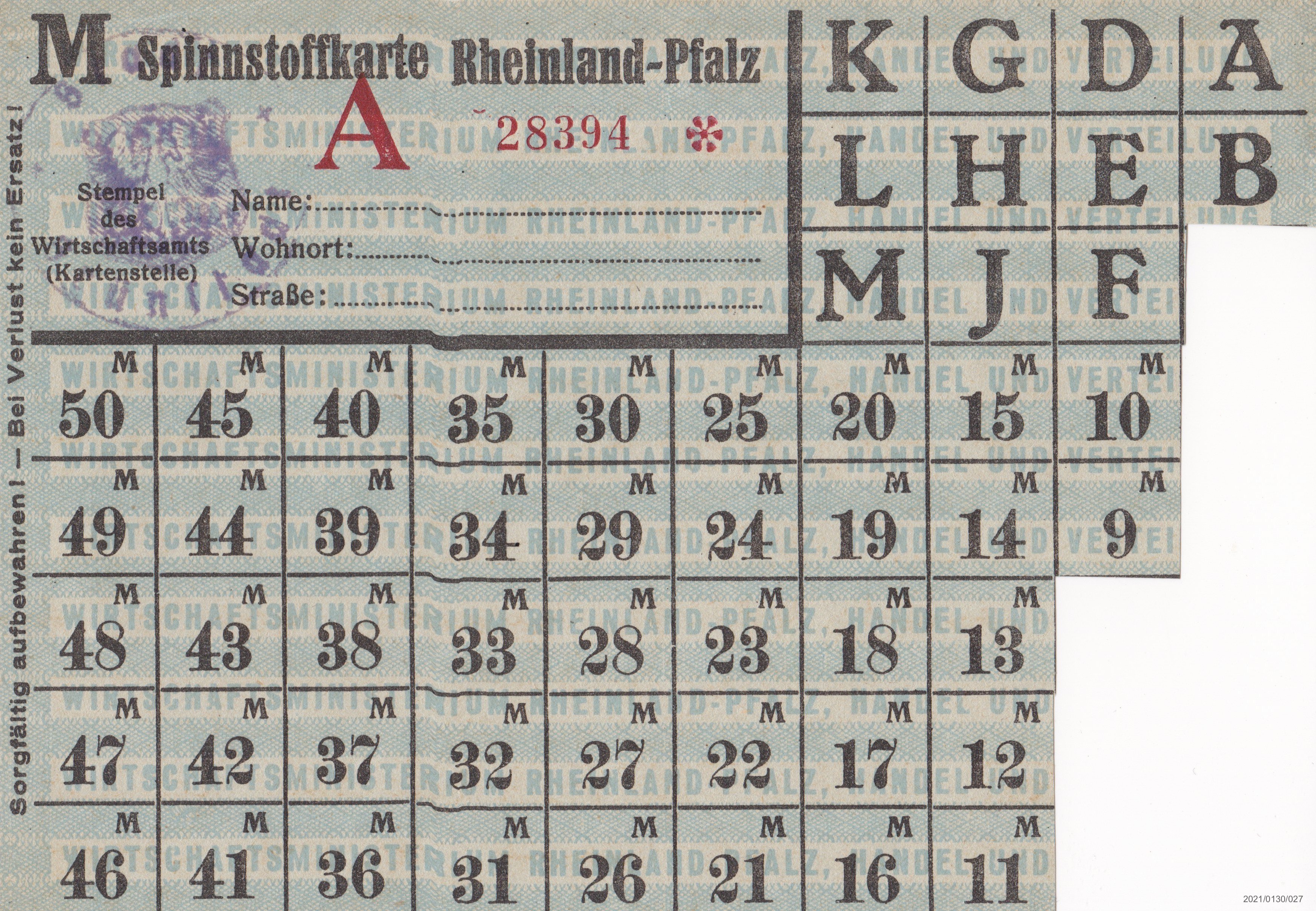 Spinnstoffkarte Rheinland-Pfalz (Museumsgesellschaft Bad Dürkheim e. V. CC BY-NC-SA)
