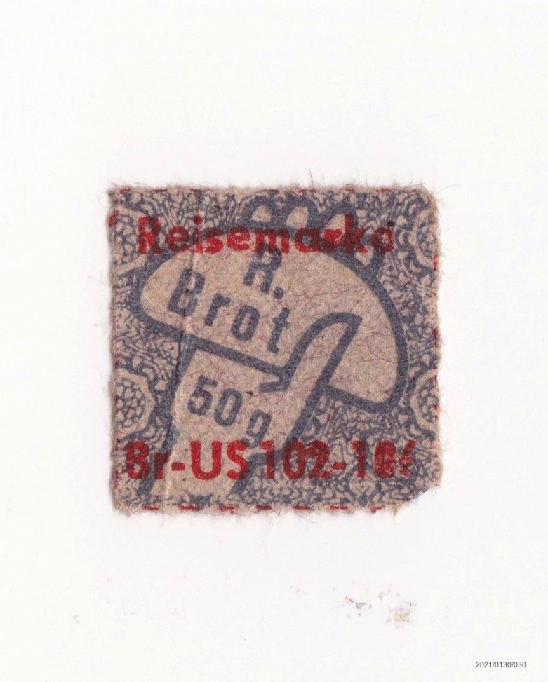 Reisemarke 50g R. Brot US-Zone (Museumsgesellschaft Bad Dürkheim e. V. CC BY-NC-SA)
