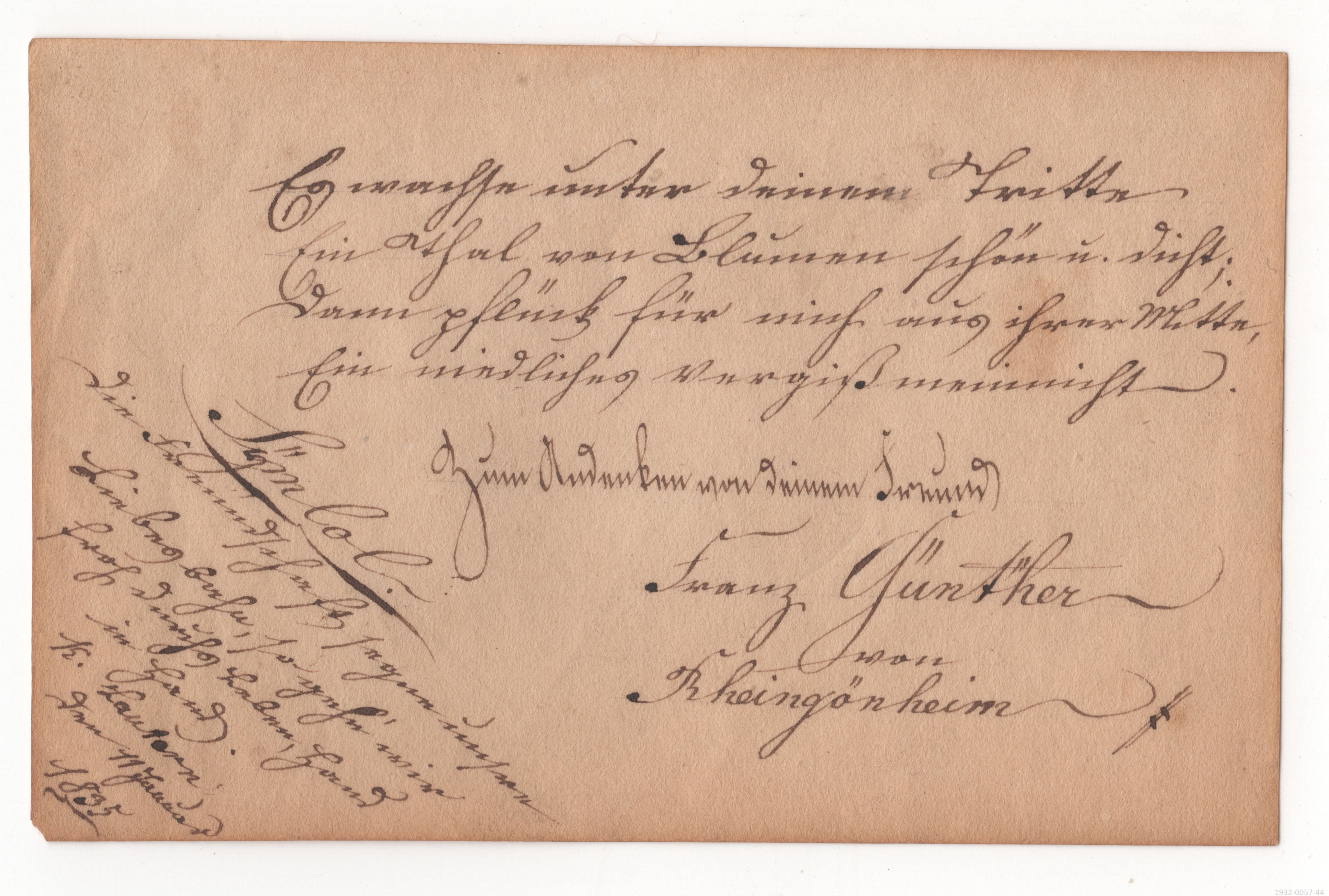 Stammbuch, um 1830, Blatt 44 (Museumsgesellschaft Bad Dürkheim e. V. CC BY-NC-SA)