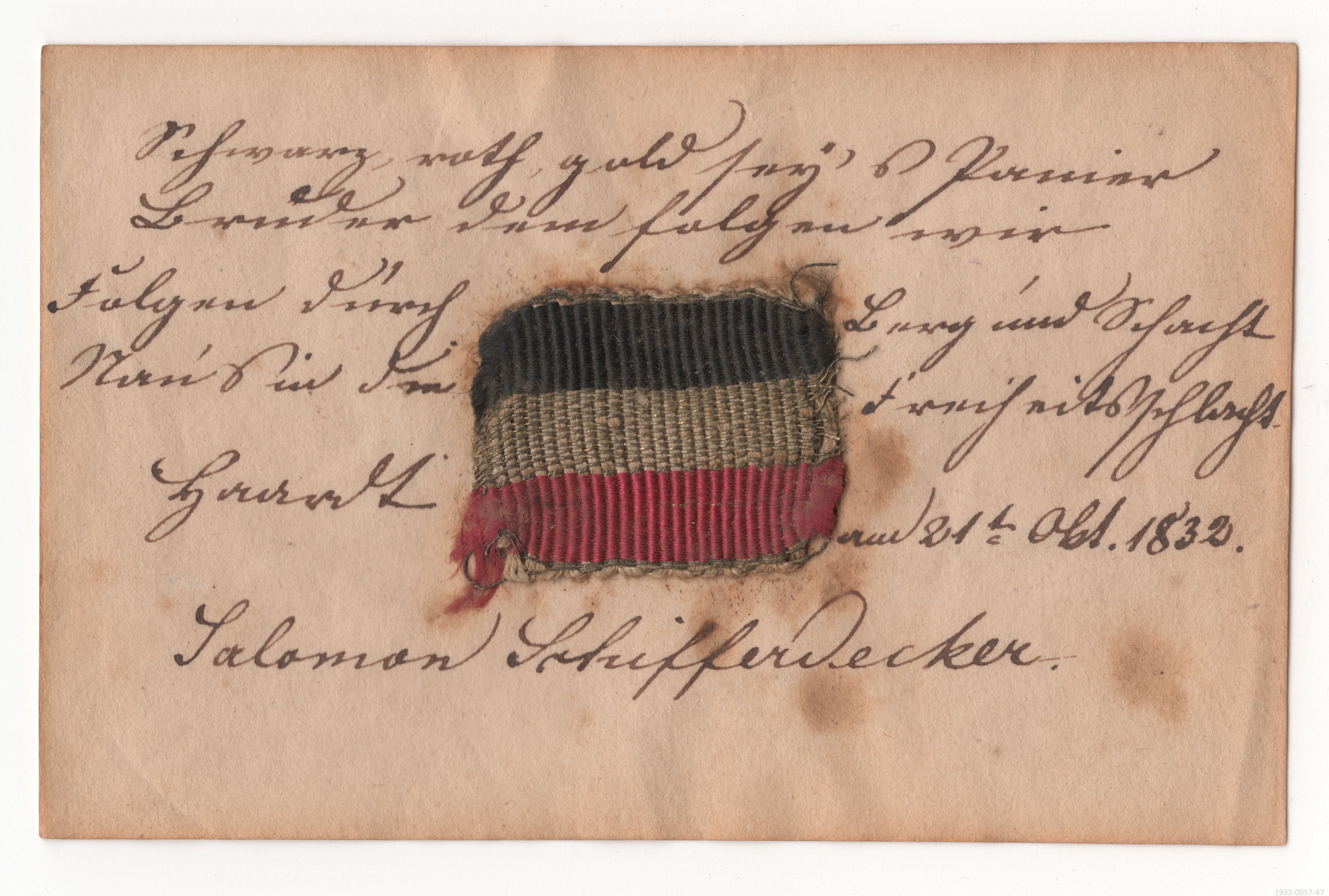 Stammbuch, um 1830, Blatt 47 (Museumsgesellschaft Bad Dürkheim e. V. CC BY-NC-SA)