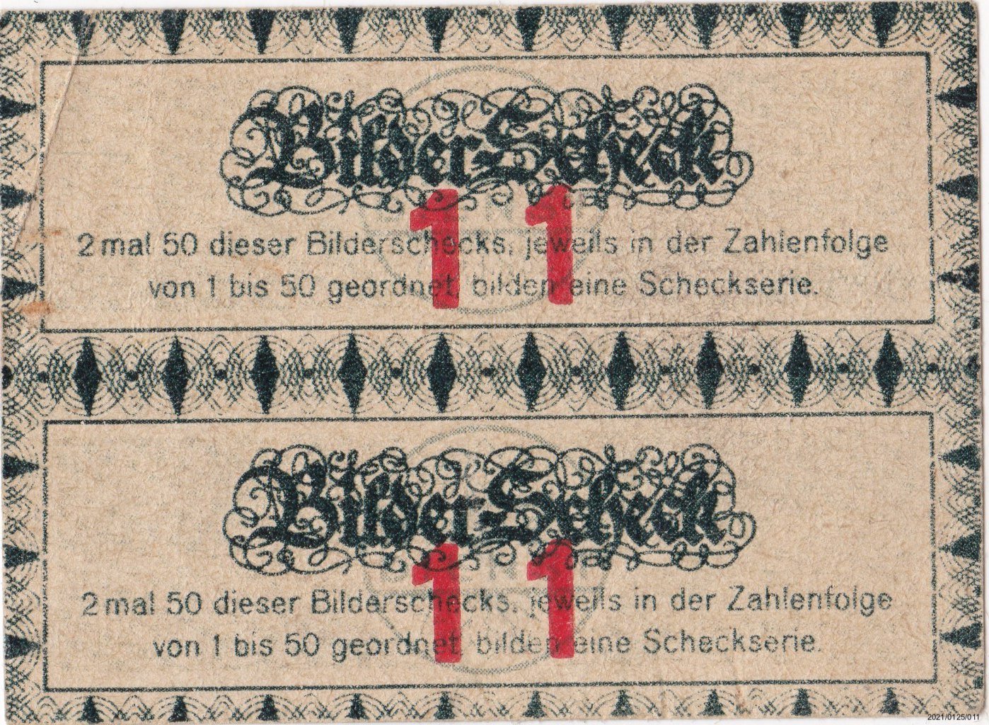 Bilderscheck des Cigaretten-Bilderdienstes Nr. 11 (Museumsgesellschaft Bad Dürkheim e. V. CC BY-NC-SA)