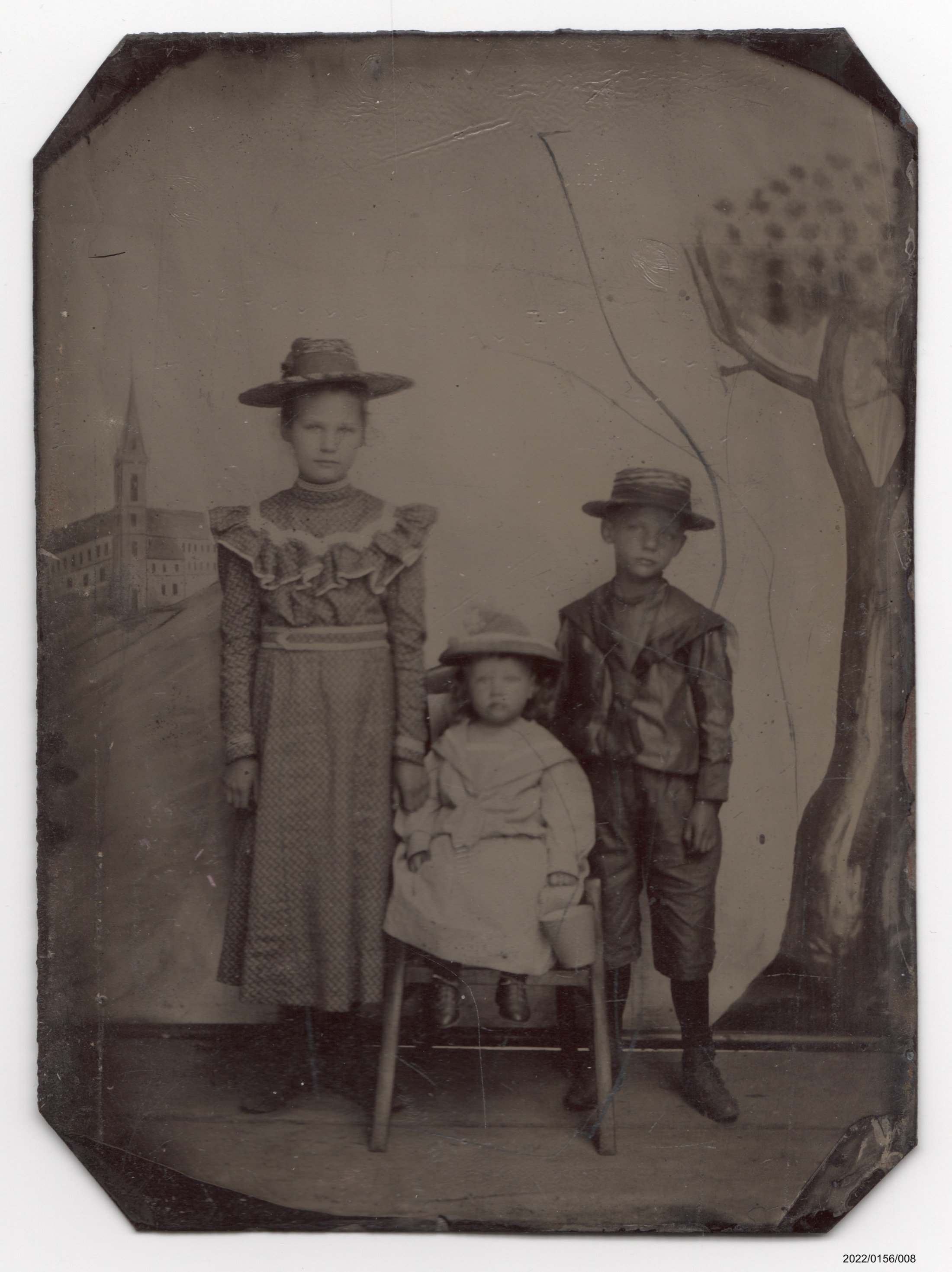 Daguerrotypie von 3 Kindern, vor 1860 (Museumsgesellschaft Bad Dürkheim e. V. CC BY-NC-SA)