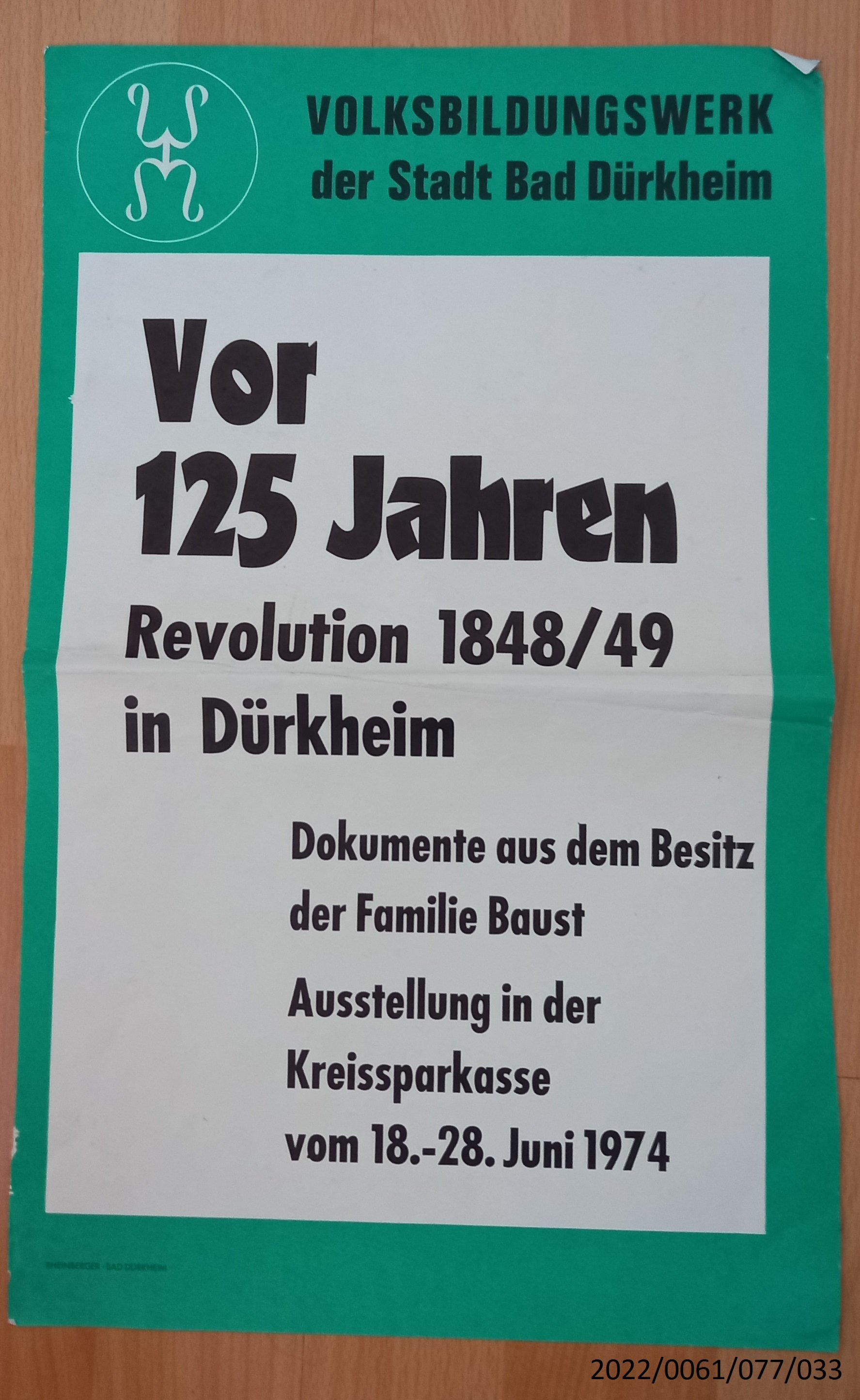 Plakat, Vor 125 Jahren Revolution in Dürkheim (Stadtmuseum Bad Dürkheim im Kulturzentrum Haus Catoir CC BY-NC-SA)