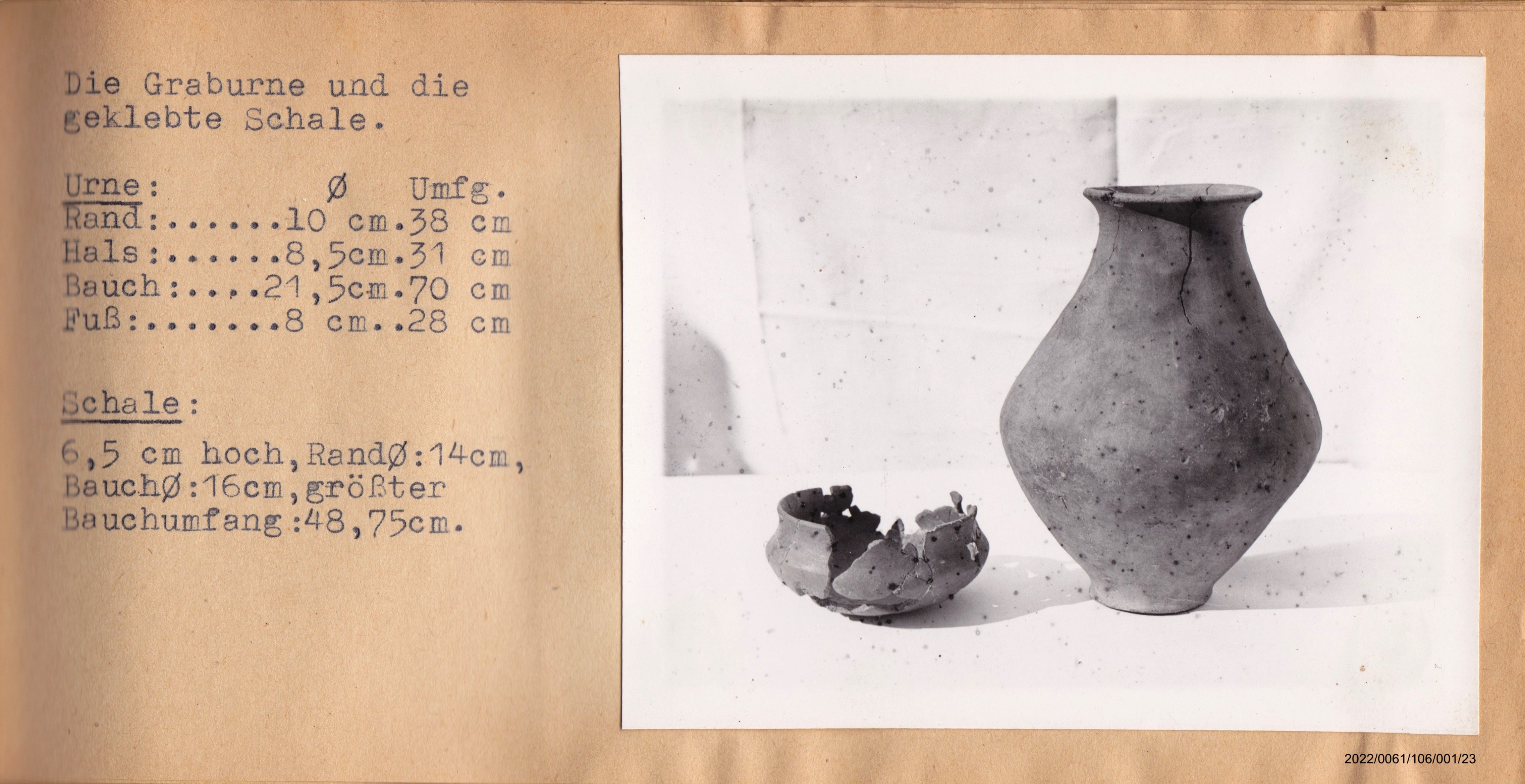 Album der Grabung am Ebersberg von 1935 Seite 23 (Museumsgesellschaft Bad Dürkheim e. V. CC BY-NC-SA)