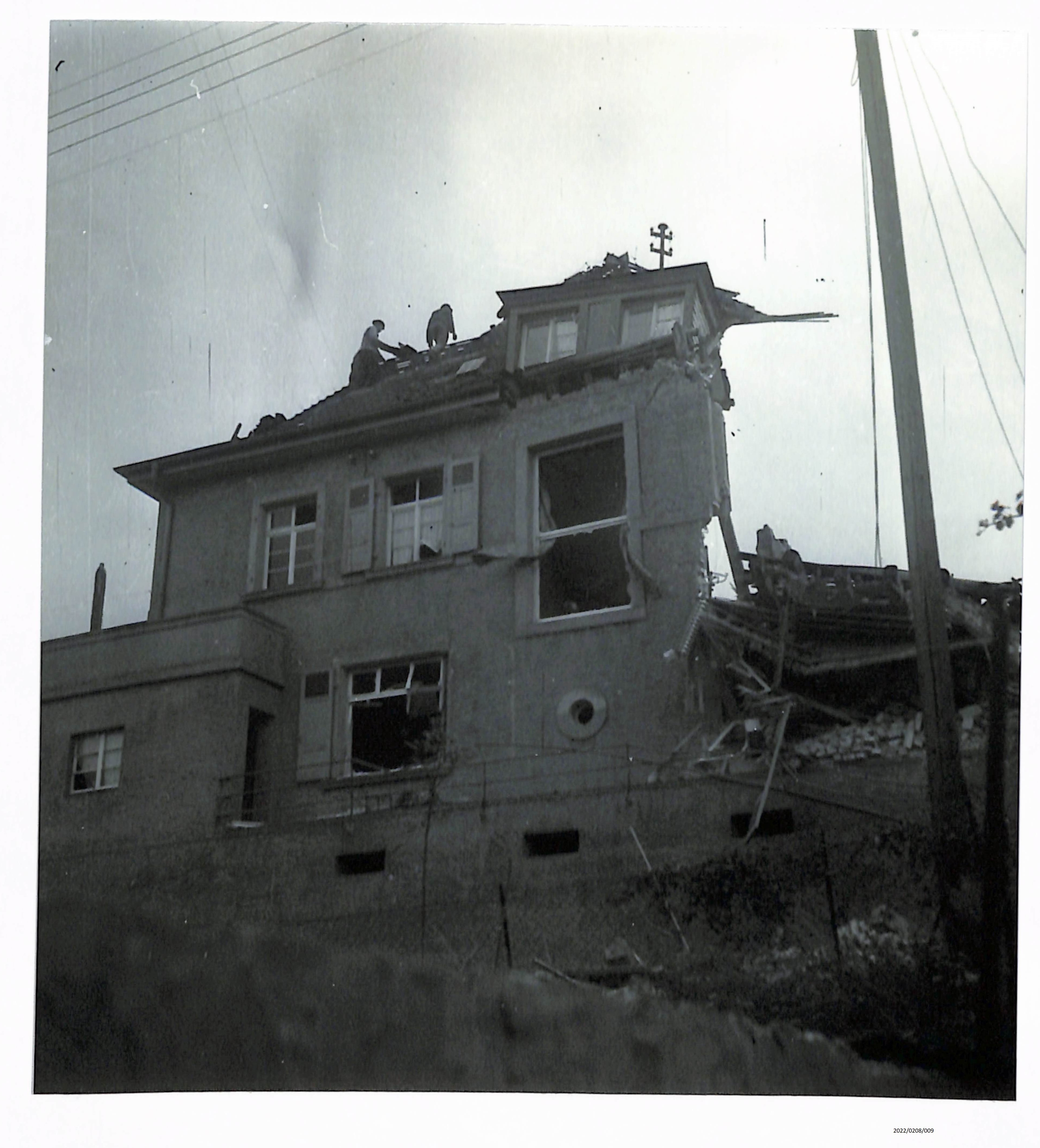 Negativ des zerstörten Kallstadt (Stadtmuseum Bad Dürkheim im Kulturzentrum Haus Catoir CC BY-NC-SA)