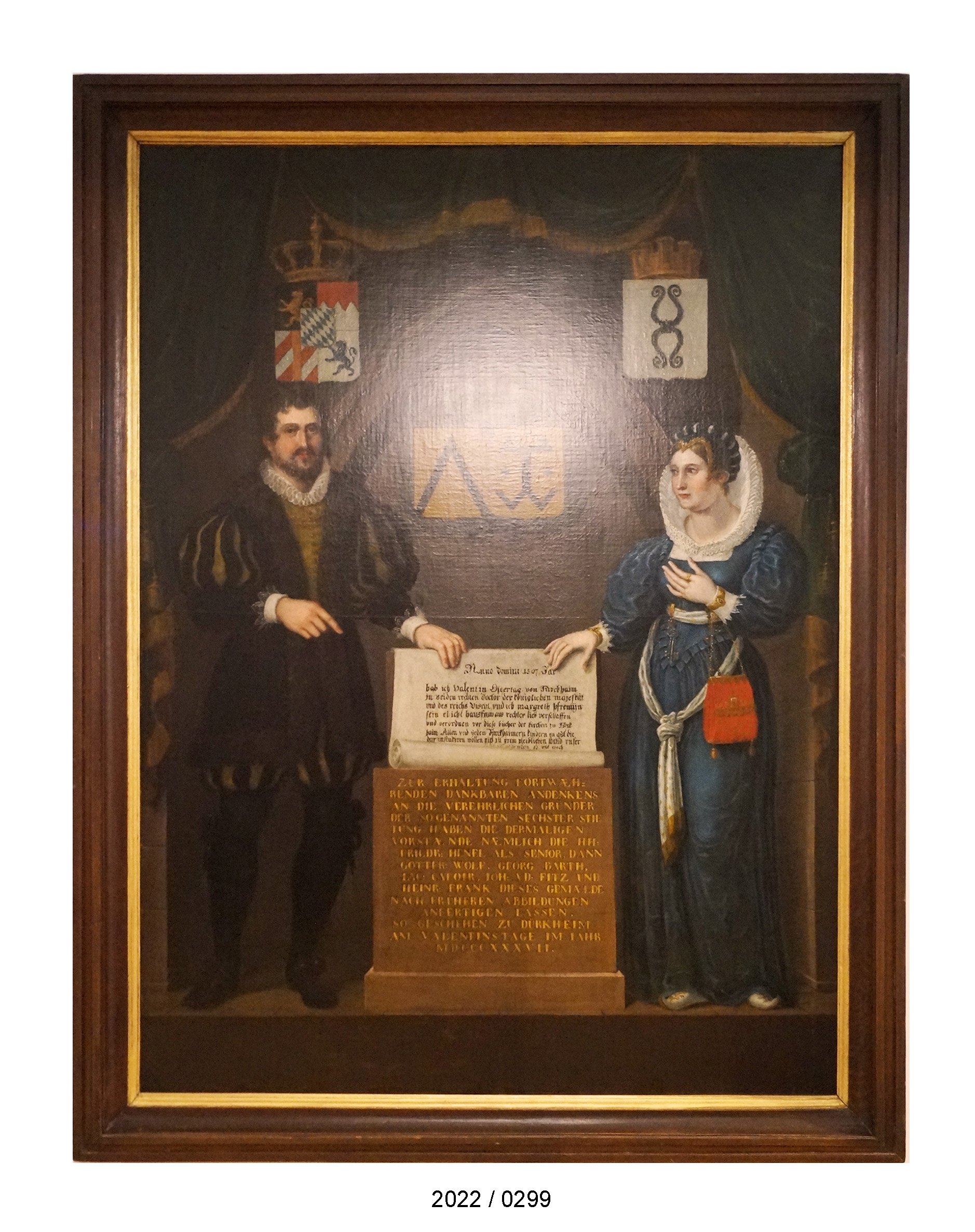Ehepaar Ostertag posthum (1837) (Stadtmuseum Bad Dürkheim im Kulturzentrum Haus Catoir CC BY-NC-SA)