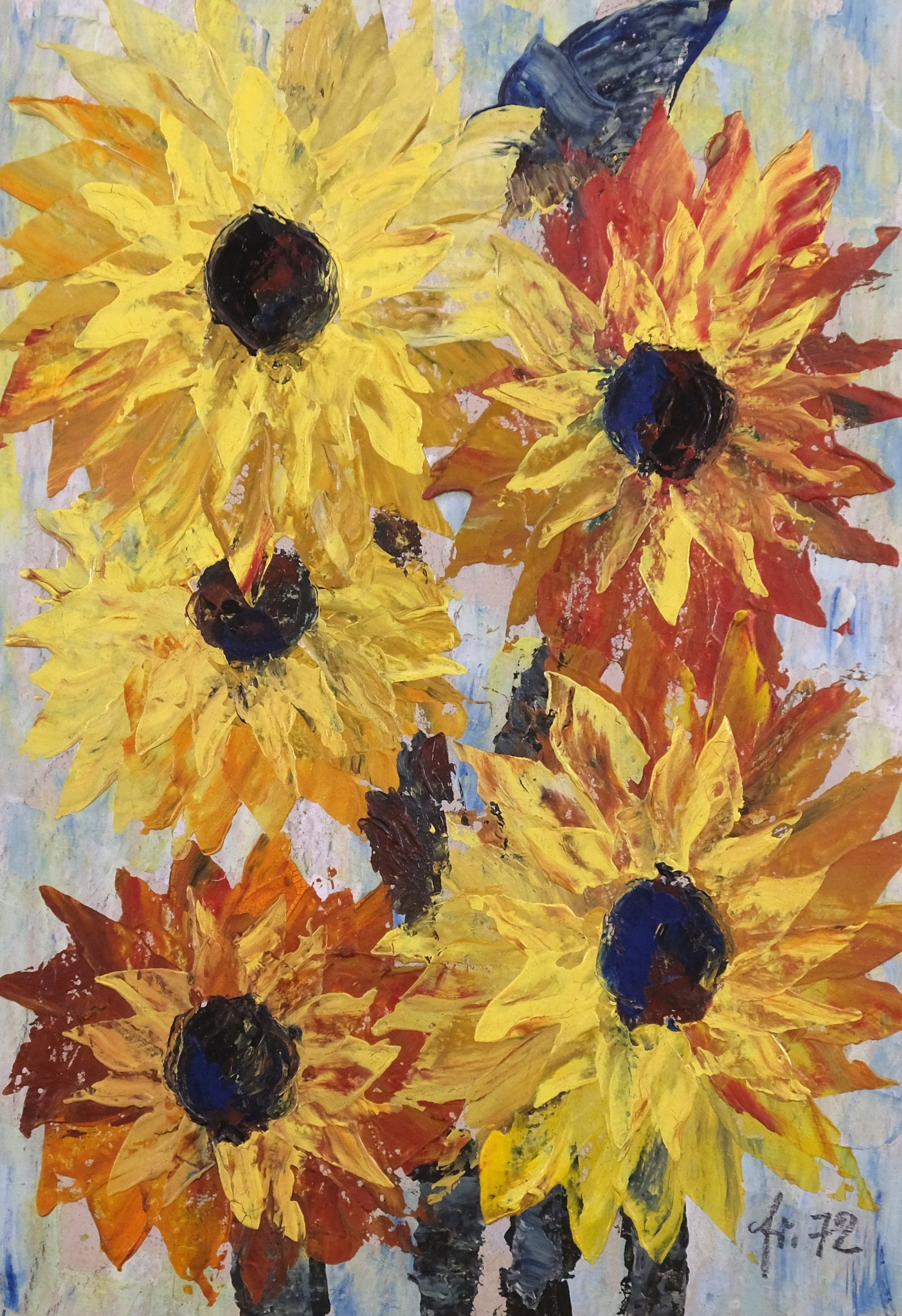 Fünf Sonnenblumen 1972 (Lothar Stein CC BY-NC-SA)
