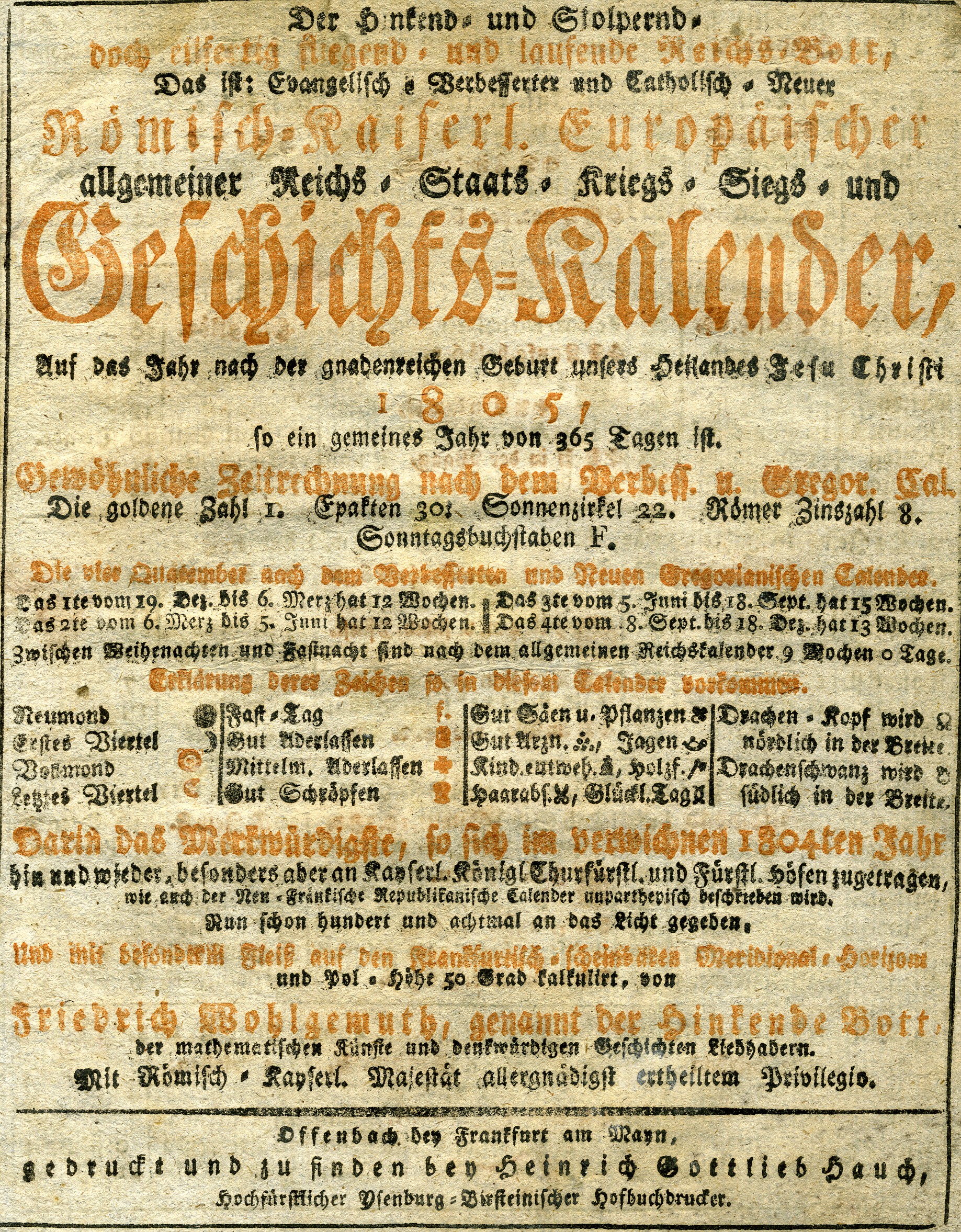 Der Hinkende Bote für das Jahr 1805 (Offenbach) (Historisches Museum der Pfalz, Speyer CC BY)