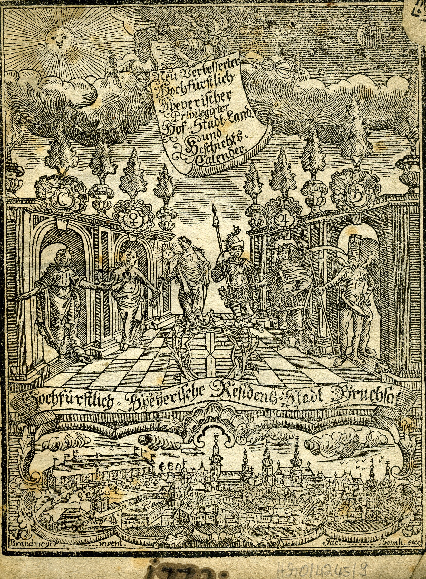 Hochfürstlicher Speyerischer Hof-, Stadt-, Land und Geschichtskalender für das Jahr 1772 (Historisches Museum der Pfalz, Speyer CC BY)