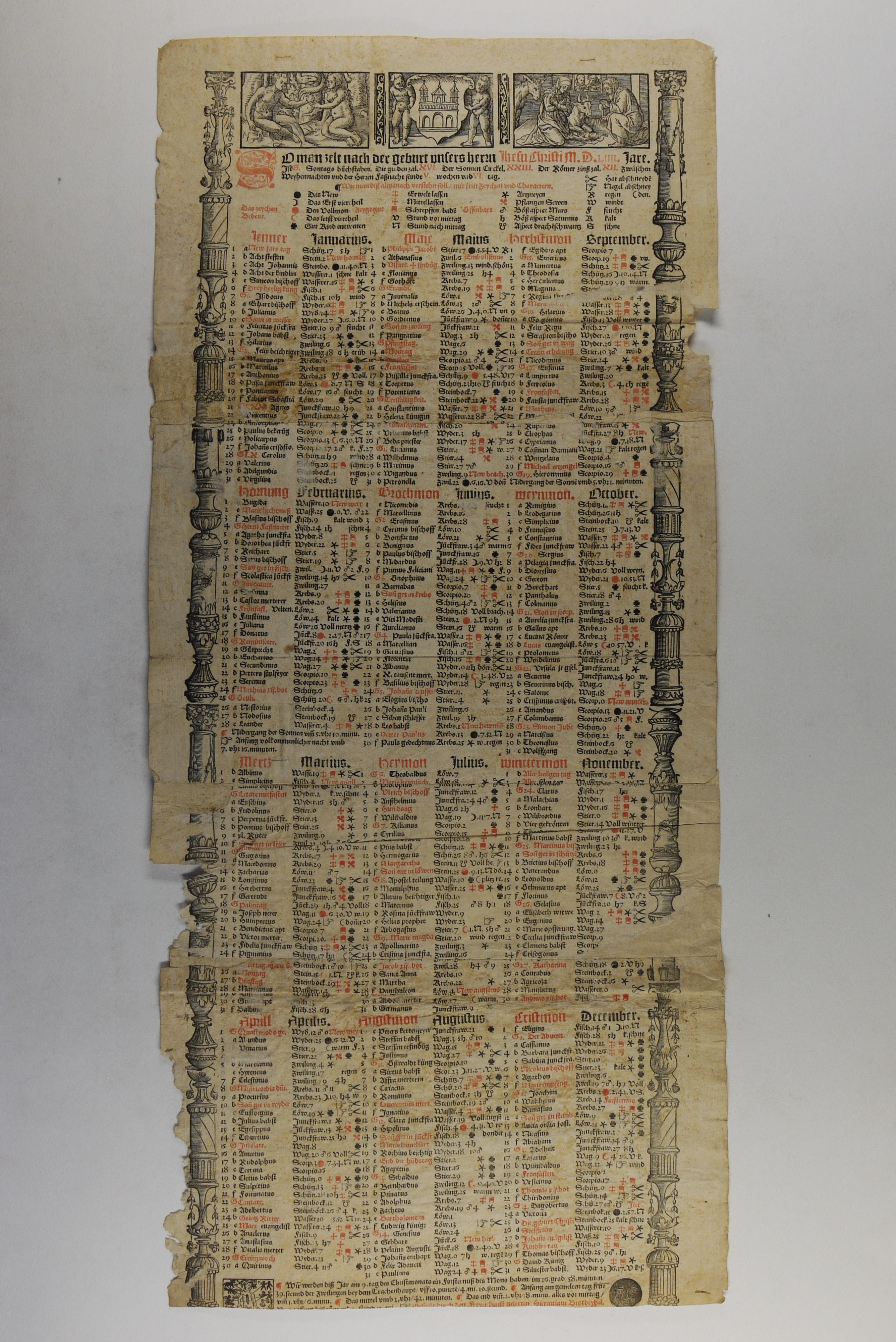 Speyerer Kalender auf das Jahr 1554 (Historisches Museum der Pfalz, Speyer CC BY)