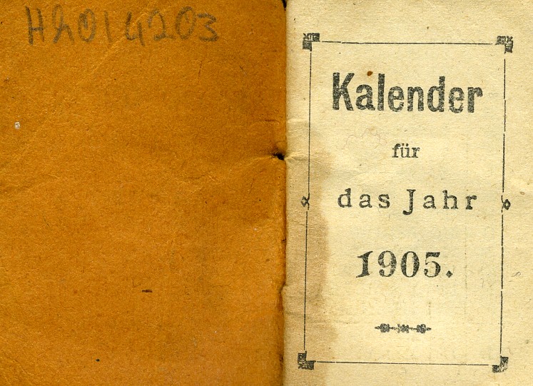Portemonnaie Kalender für das Jahr 1905 (Historisches Museum der Pfalz, Speyer CC BY)