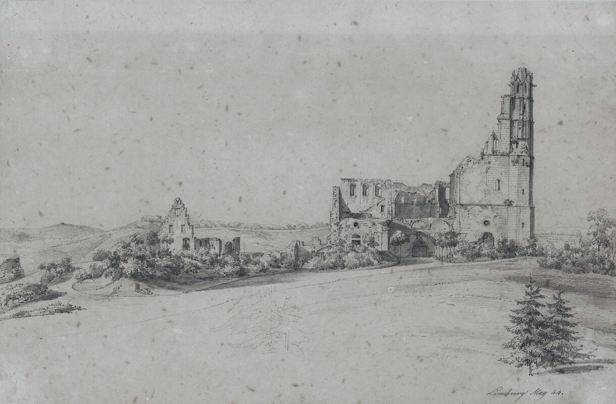 Ansicht der Ruine des Klosters Limburg bei Bad Dürkheim von Süden (Historisches Museum der Pfalz, Speyer CC BY)