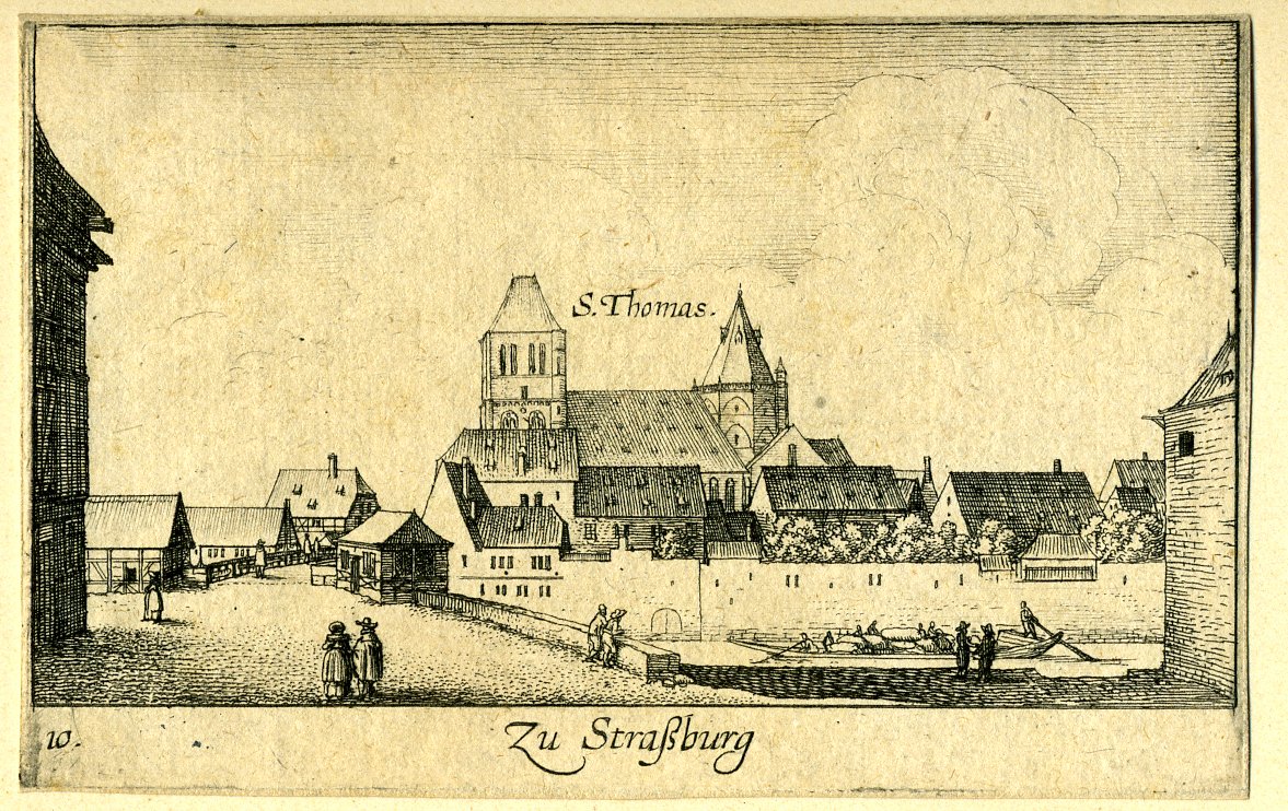Ansicht der Thomaskirche in Straßburg (Historisches Museum der Pfalz, Speyer CC BY)