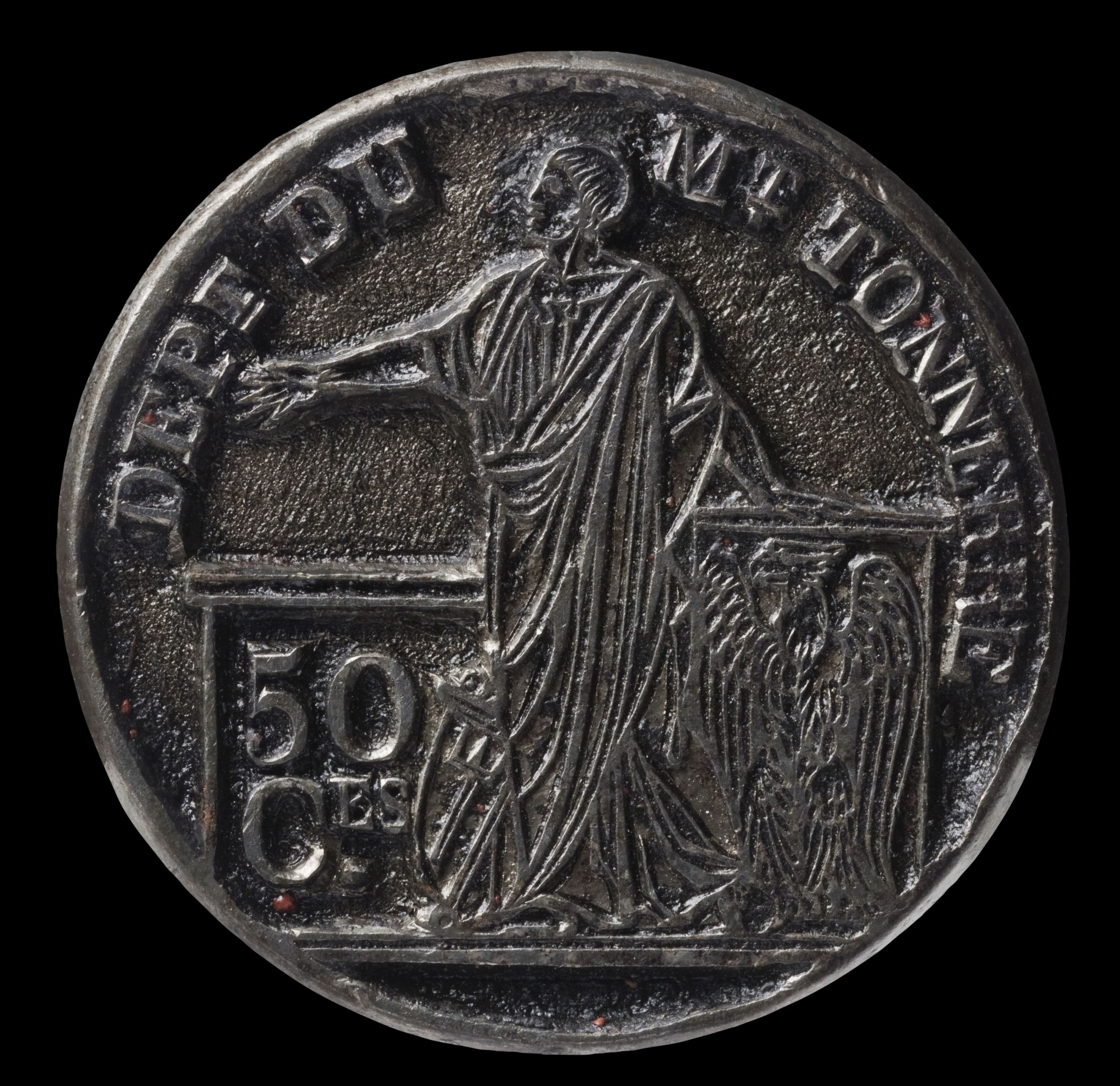 Gebührenstempel des Départements du Mont-Tonnerre (50 Centimes) (Historisches Museum der Pfalz, Speyer CC BY-NC-ND)