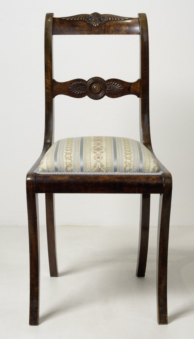 4 Stühle aus Biedermeiermöbelgruppe (Historisches Museum der Pfalz, Speyer CC BY)