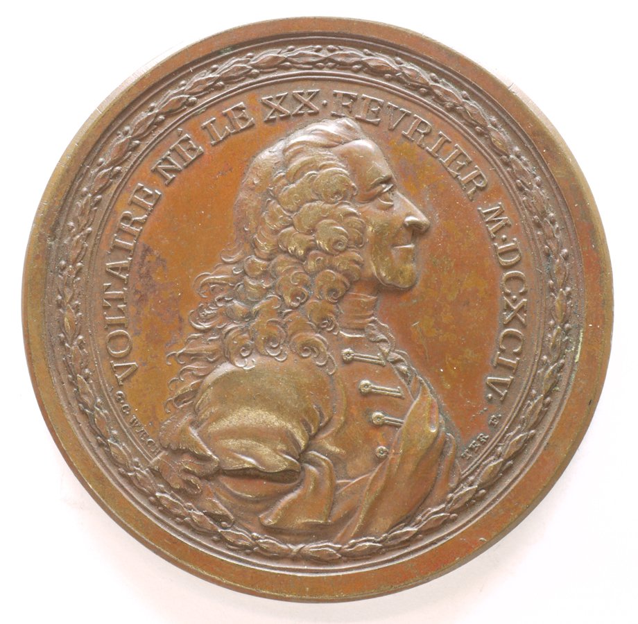 Porträtmedaille für Voltaire (Historisches Museum der Pfalz, Speyer CC BY)