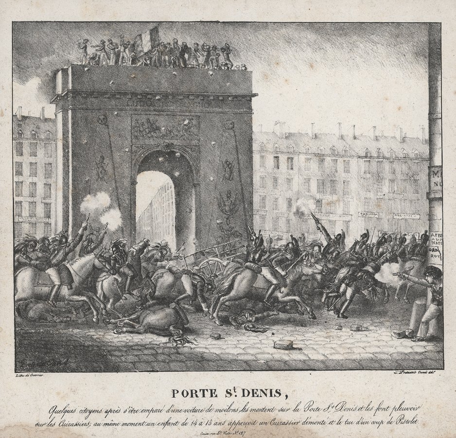 Kampf an der Porte Saint-Denis (Historisches Museum der Pfalz, Speyer CC BY)