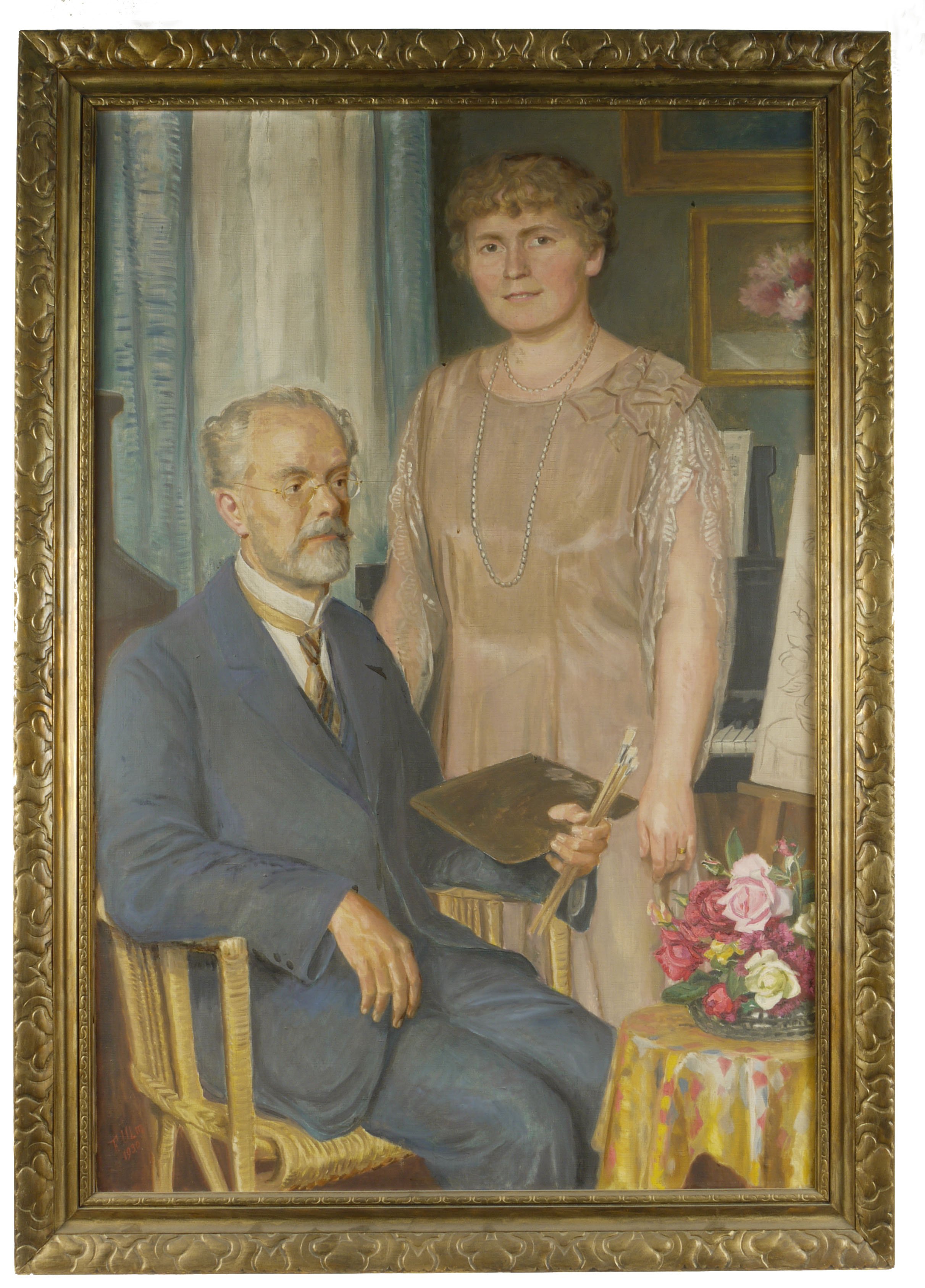 Der Maler und seine Frau (Friedrich Ulm und Gattin vor der Staffelei) (Historisches Museum der Pfalz, Speyer CC BY)