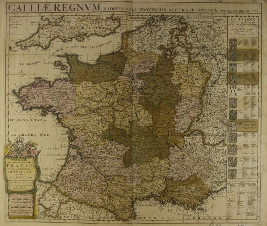 Karte von Frankreich 1708 (Historisches Museum der Pfalz, Speyer CC BY)