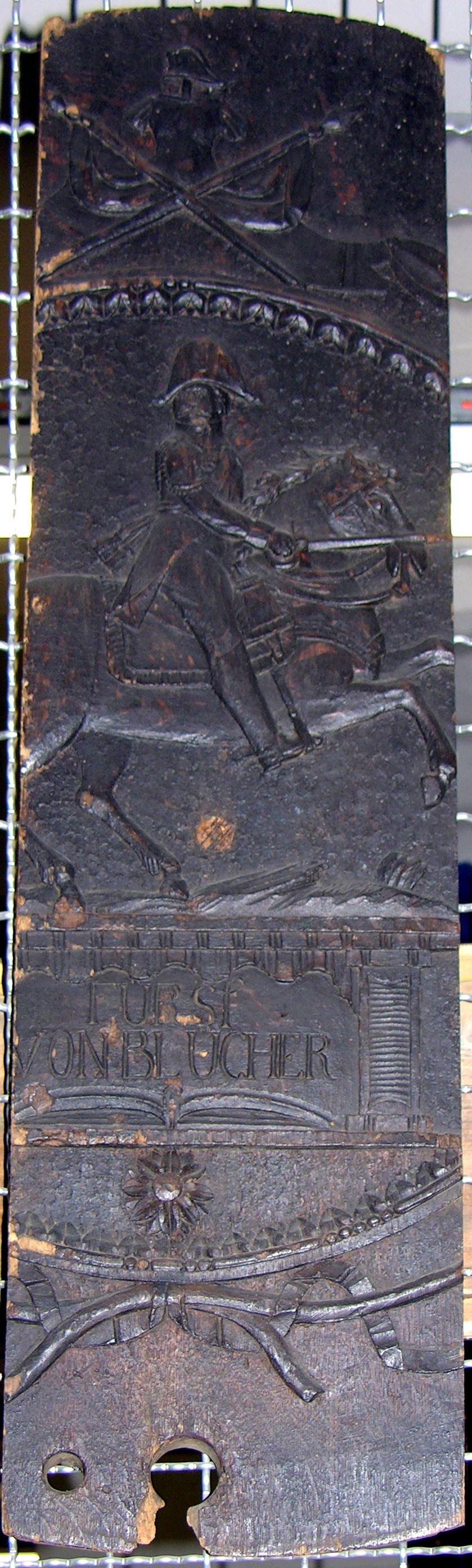 Fassbodenfragment mit Fürst von Blücher zu Pferd (Historisches Museum der Pfalz - Speyer CC BY)