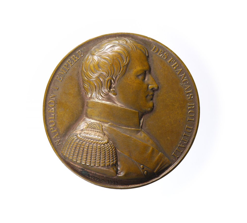 Medaille auf die Heimholung der Asche Napoleons und die Bestattung im Invalidendom (Historisches Museum der Pfalz, Speyer CC BY)