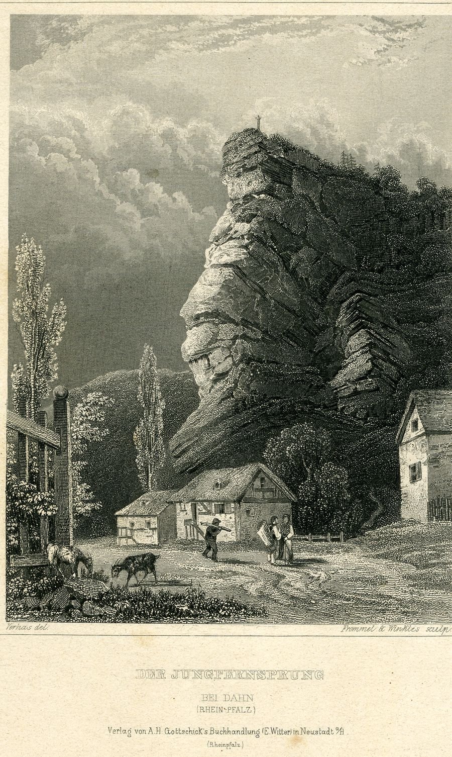 Der Jungfernsprung bei Dahn (Historisches Museum der Pfalz, Speyer CC BY)