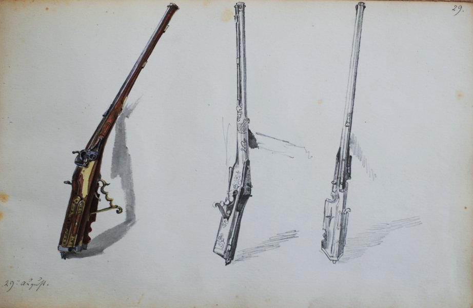 Studie eines Jagdgewehrs (Historisches Museum der Pfalz, Speyer CC BY-NC-ND)