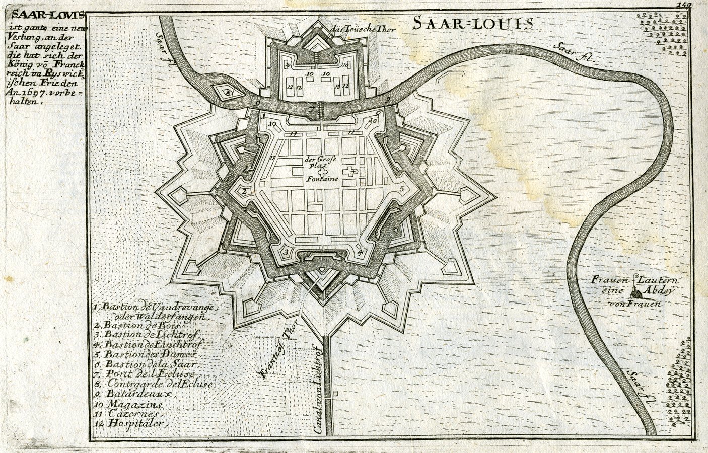 Plan der Festung Saarlouis (Historisches Museum der Pfalz, Speyer CC BY)